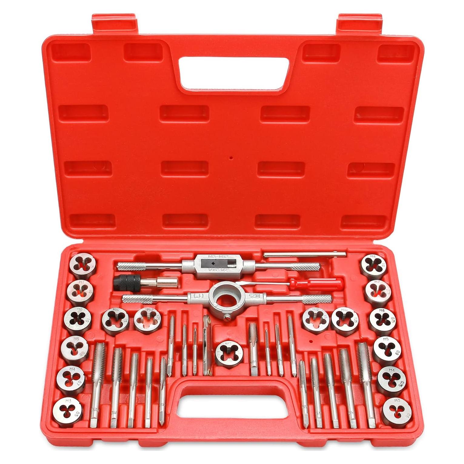 EFFICERE Kit de 40 Piezas de Herramientas de Roscar Métricas