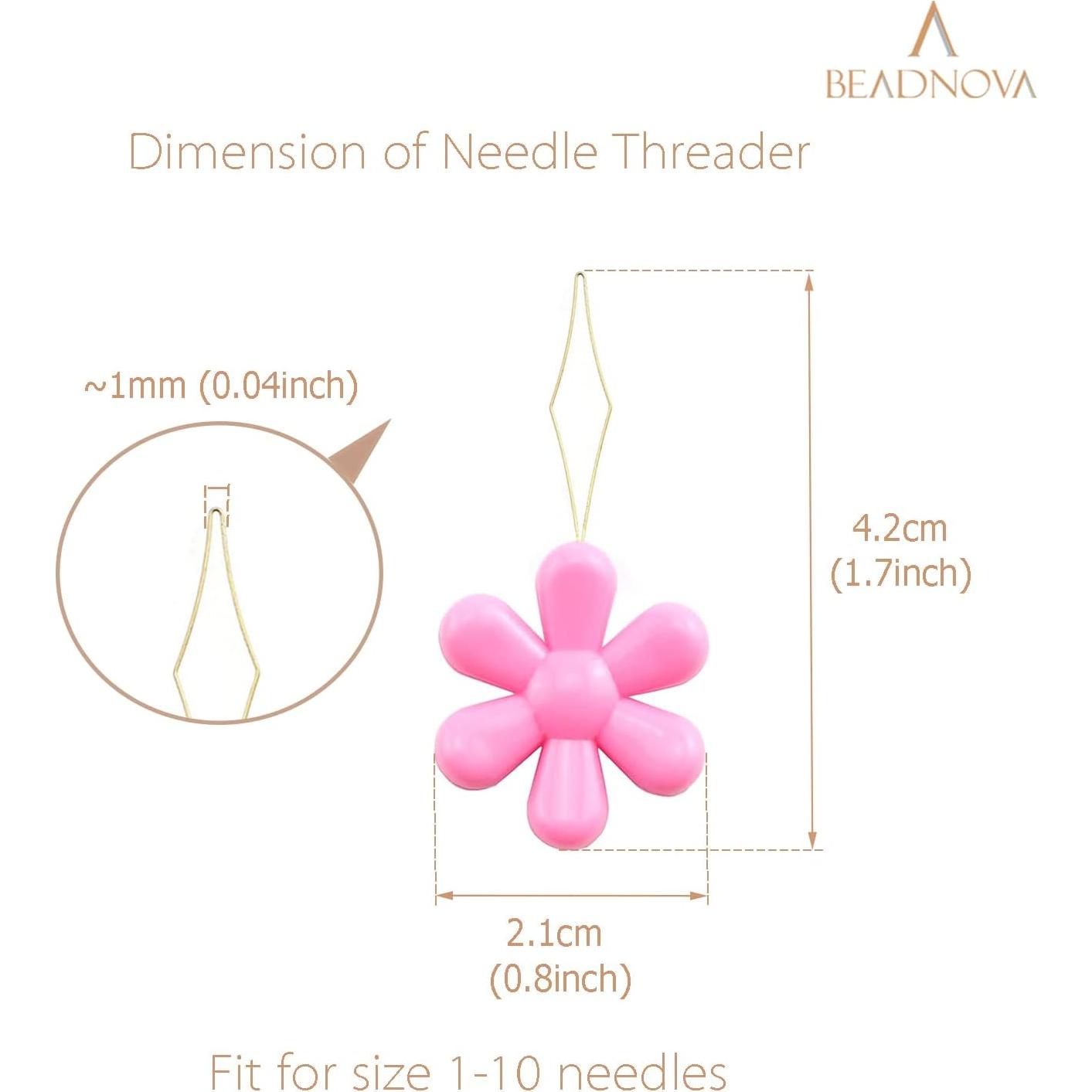 Enhebradores de Agujas BEADNOVA 25pcs Plástico Cabeza Flor