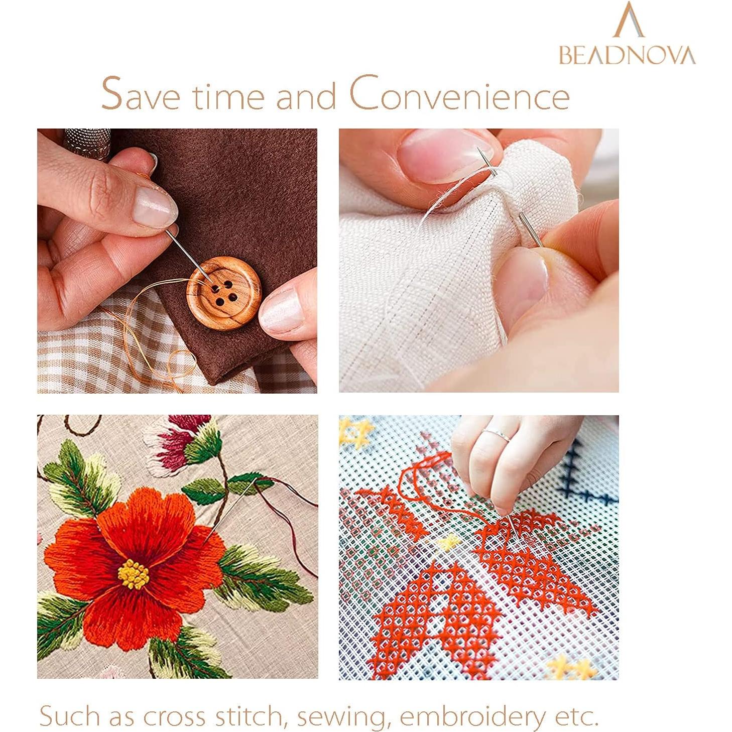 Enhebradores de Agujas BEADNOVA 25pcs Plástico Cabeza Flor