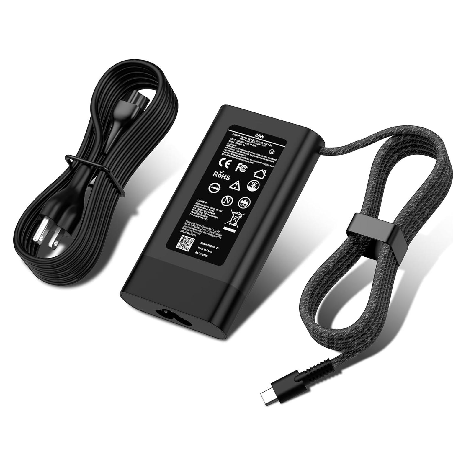 Cargador TSKYBEAR 65W USB C para Laptop HP y Chromebook