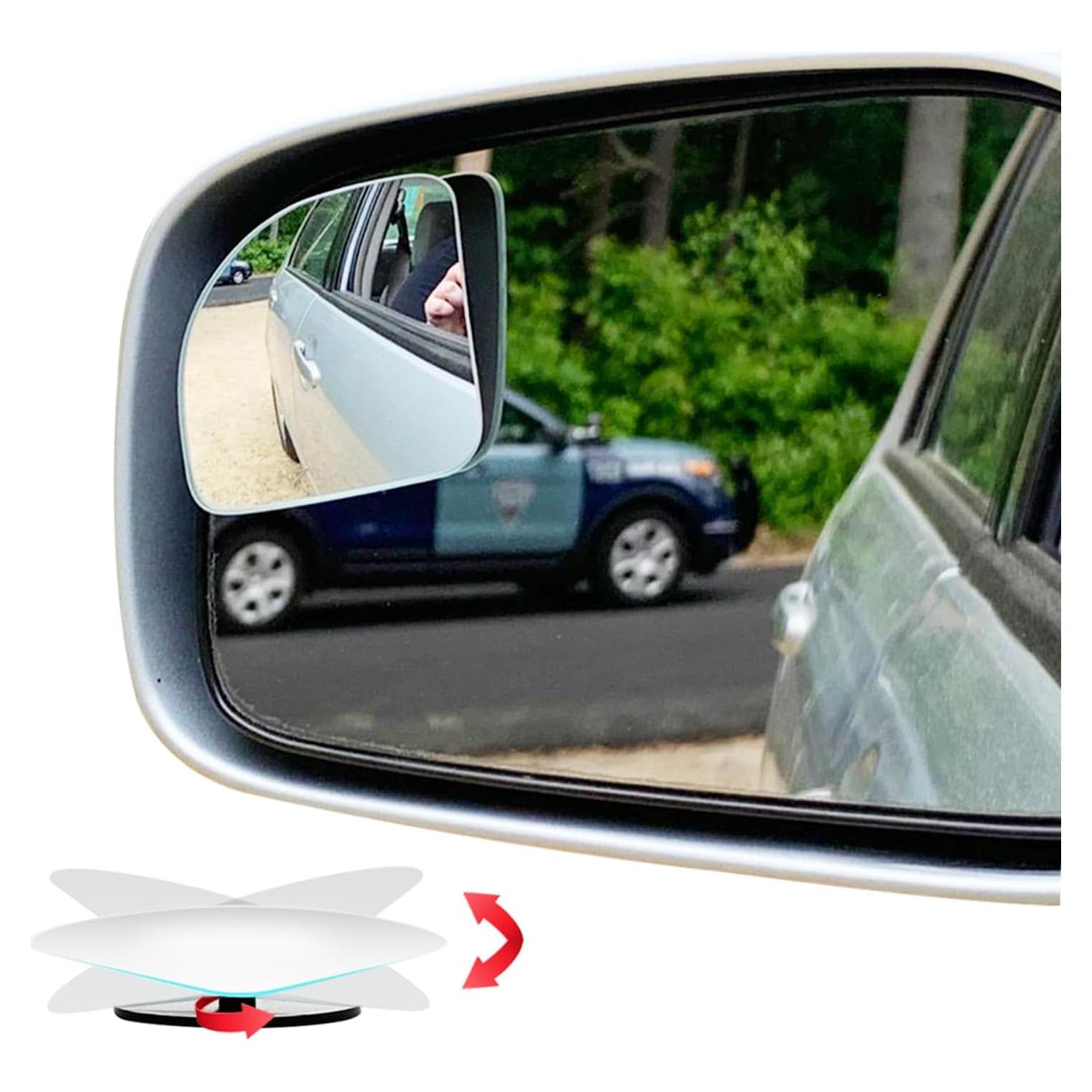 Espejo de Punto Ciego Ampper, 2 Piezas, Vidrio HD Convexo