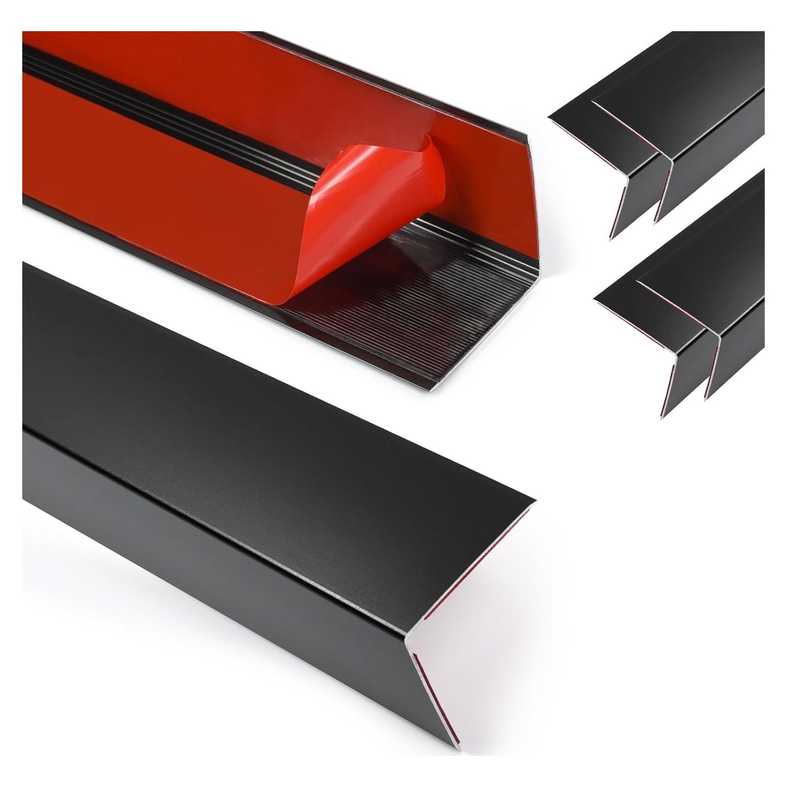 Protector de Esquina de Aluminio Heainaiyoo 4Pack 114.3x2.5cm Negro