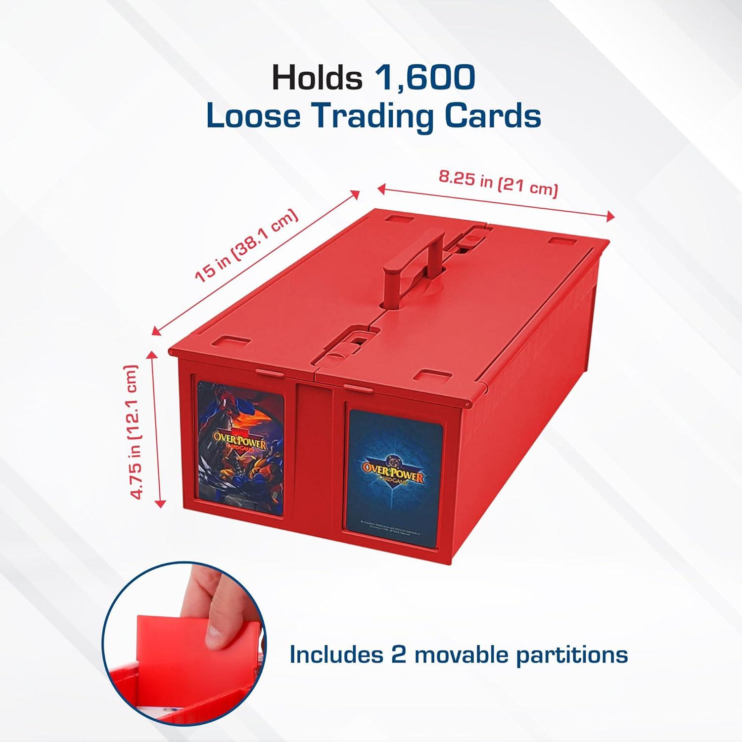 Caja de Cartas BCW - Almacenamiento Rojo para 1600 Cartas