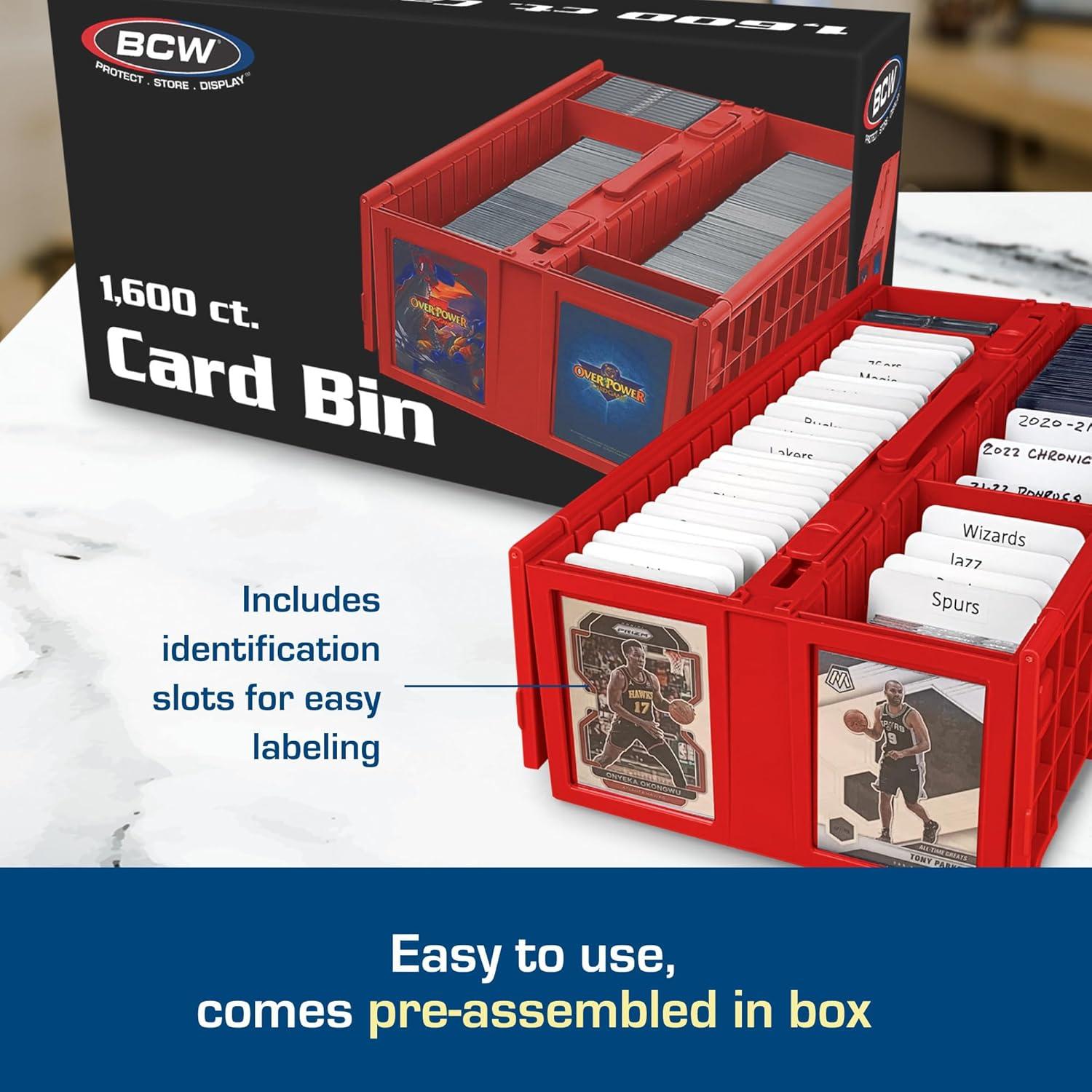 Caja de Cartas BCW - Almacenamiento Rojo para 1600 Cartas