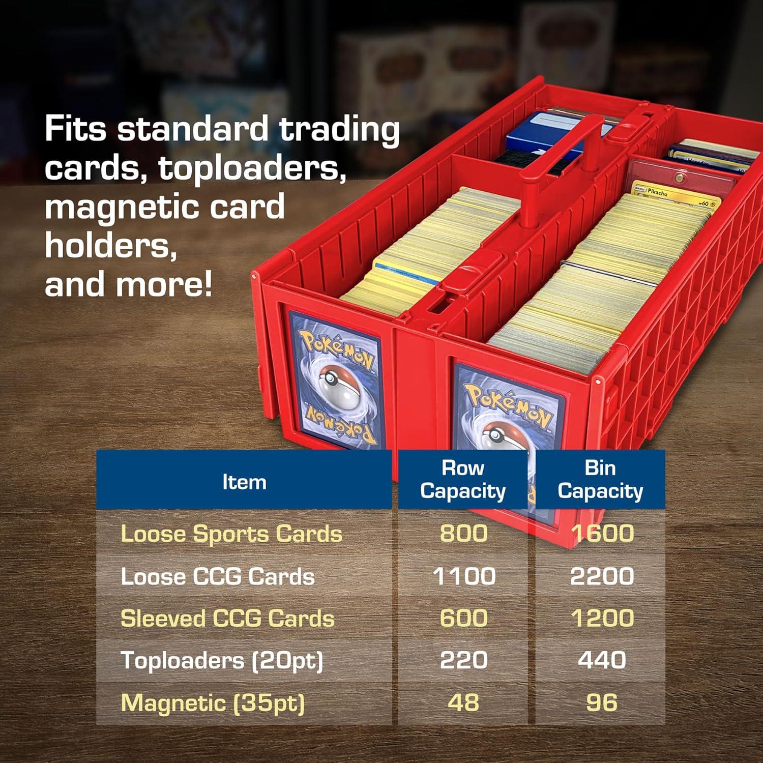 Caja de Cartas BCW - Almacenamiento Rojo para 1600 Cartas