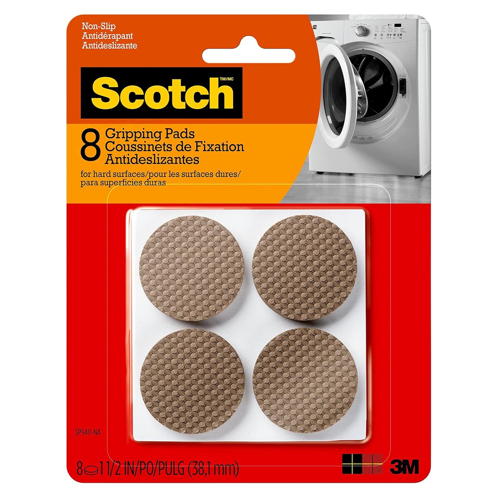 Almohadillas Antideslizantes Scotch 3.81 cm - 8 Pcs, Marrón