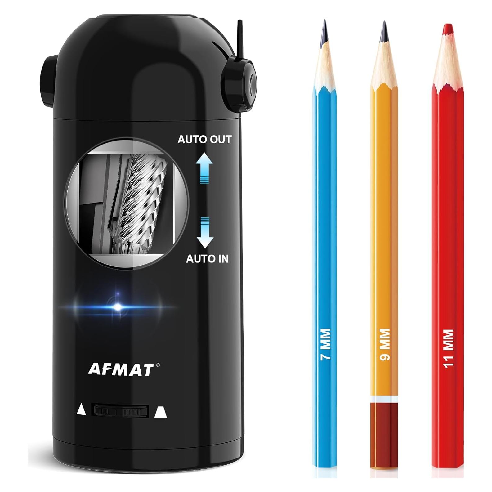 Sacapuntas Eléctrico AFMAT PSX5BK para Lápices 7-11.5mm