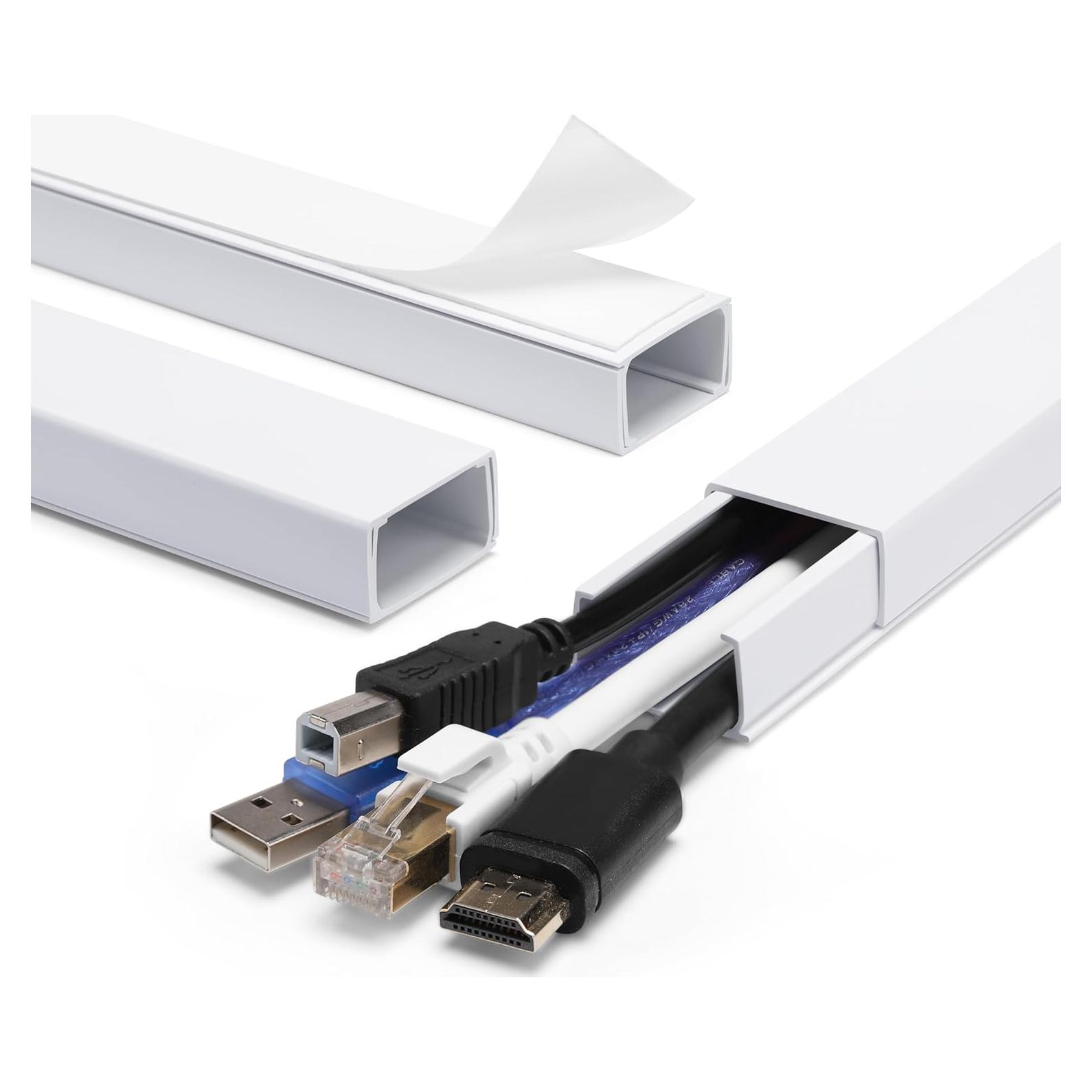 Cubierta de Cables ZhiYo 114,3 cm Blanca para 4 Cables