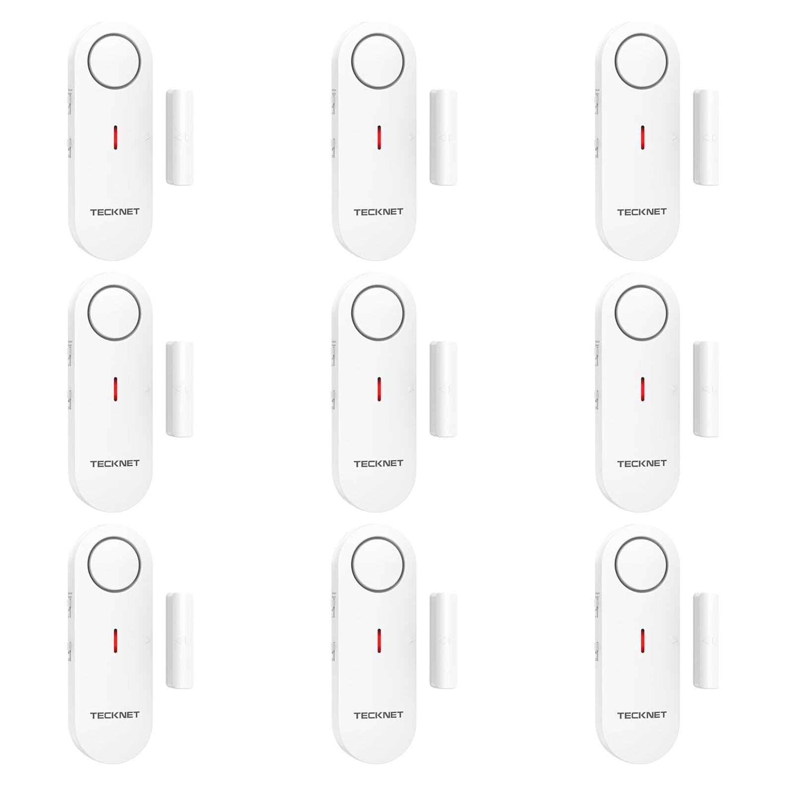 Alarmas de Puerta TECKNET 9 Paquete Seguridad Inalámbrica