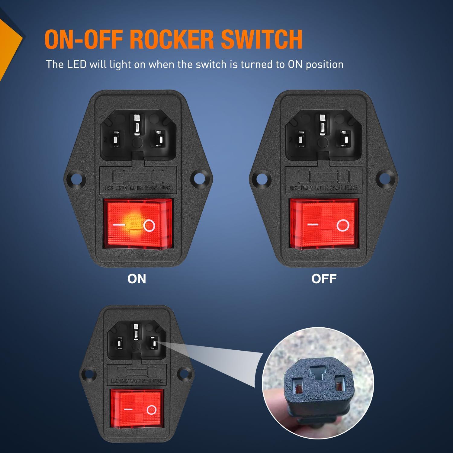 Módulo de Enchufe de Poder Nilight 10A 250V CA 2 Pcs