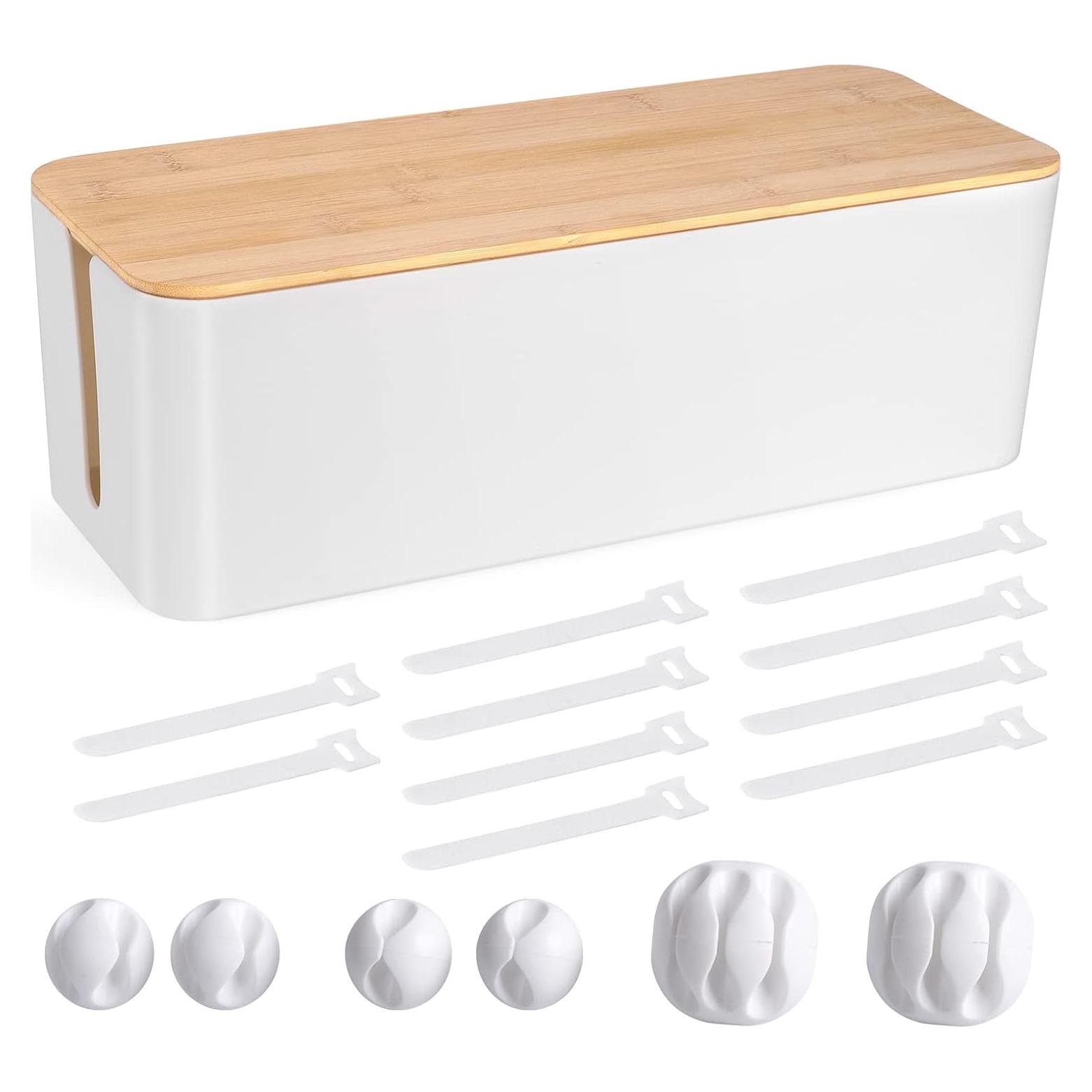 Caja Organizadora de Cables TuweChen Grande ABS Blanca