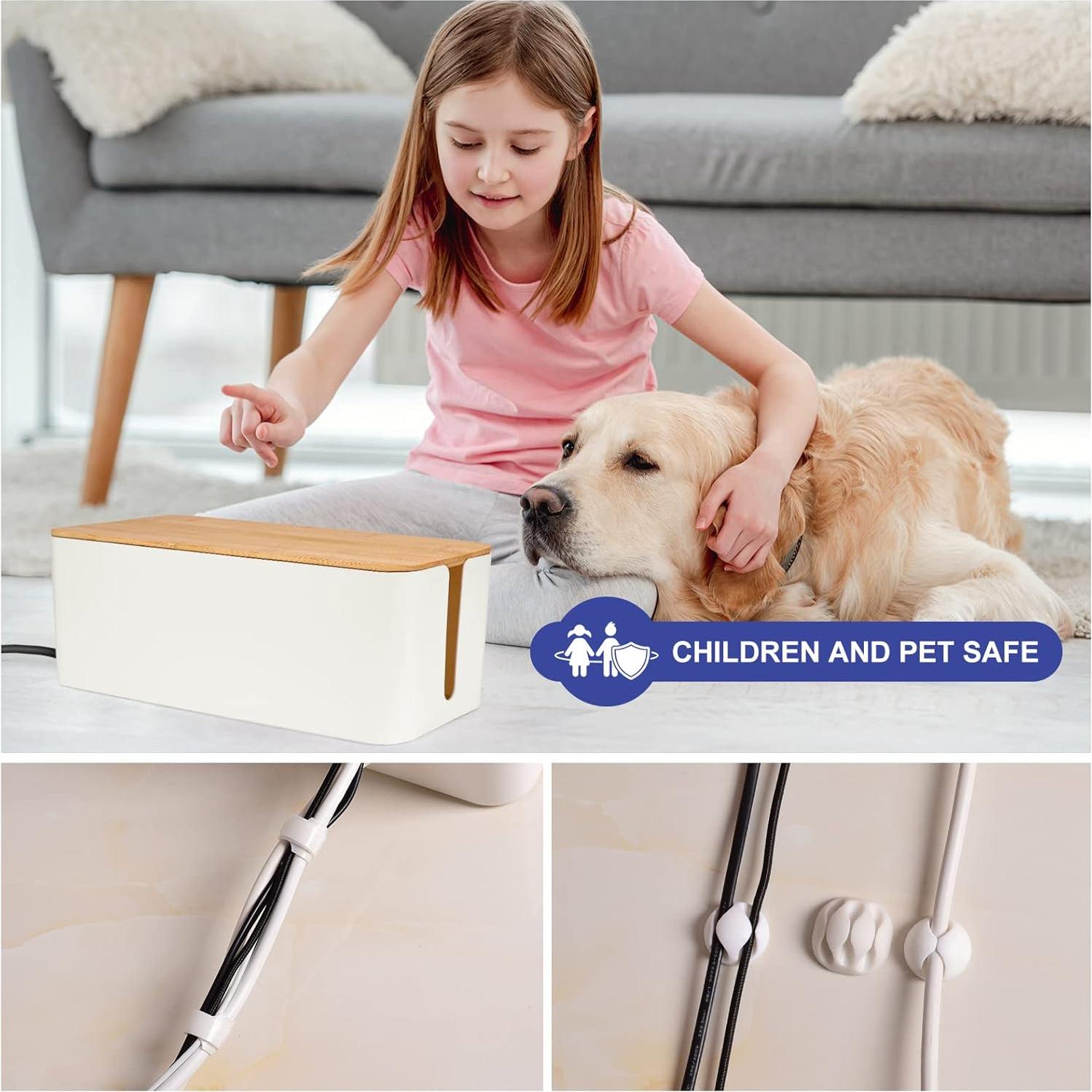 Caja Organizadora de Cables TuweChen Grande ABS Blanca