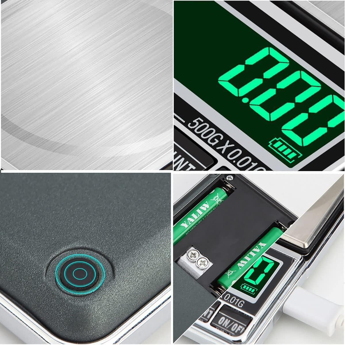 Mini Balanza Digital de Precisión EDCWDTYYEC 1kg/0.01g Plata