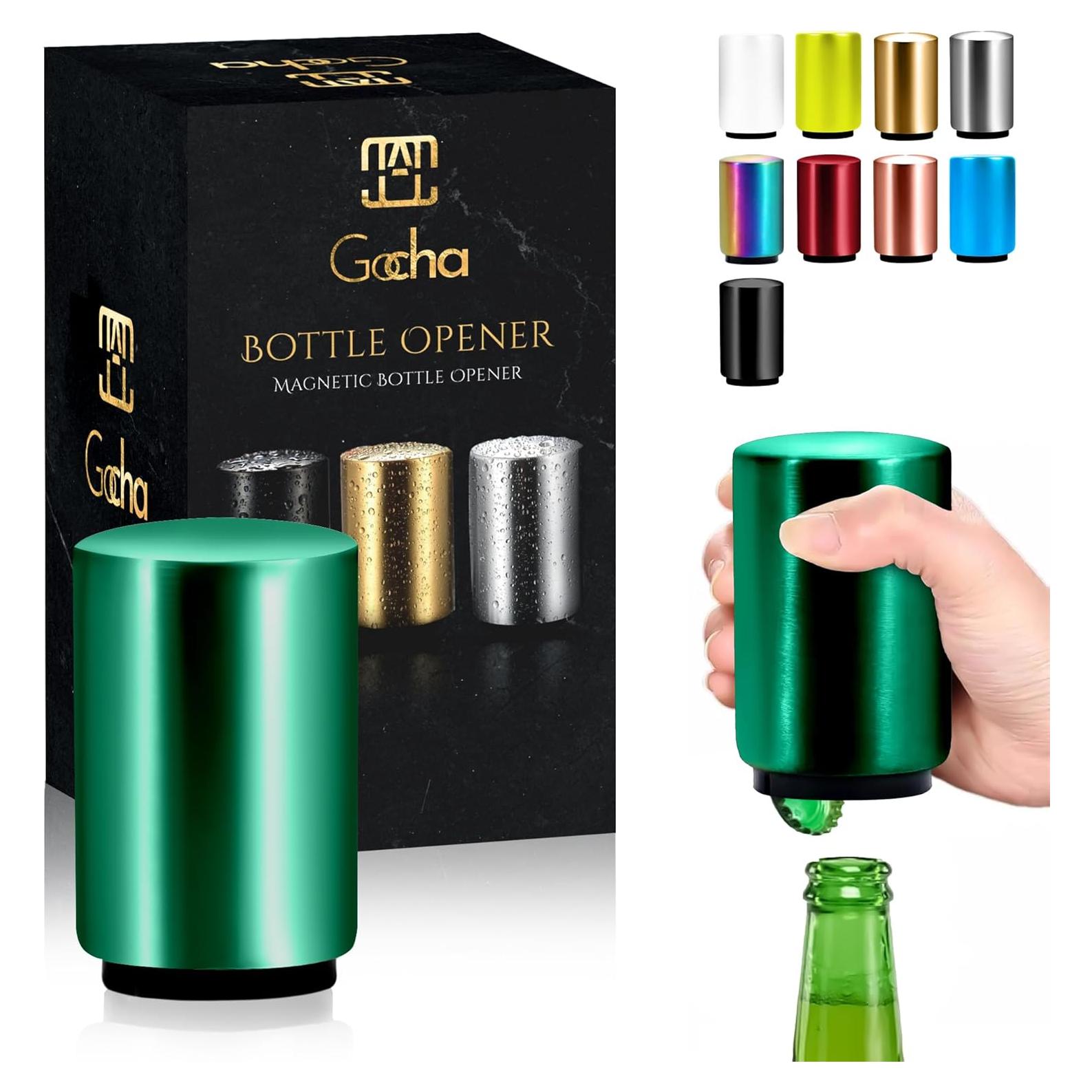 Abrebotellas Magnético GOCHA de Acero Inoxidable Verde