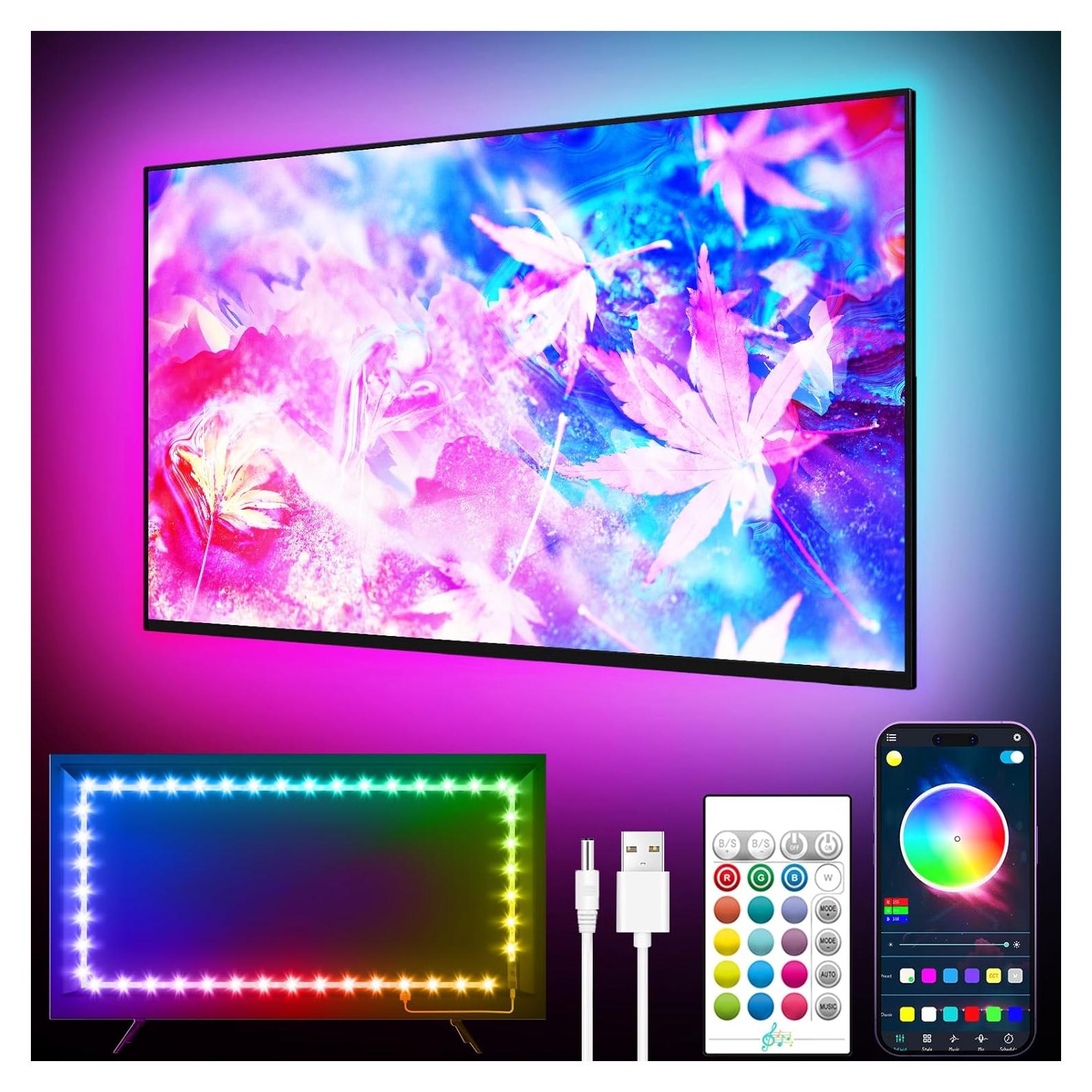 Tira de Luz LED GIPOYENT 2.99m para TV 32-50" RGB Bluetooth