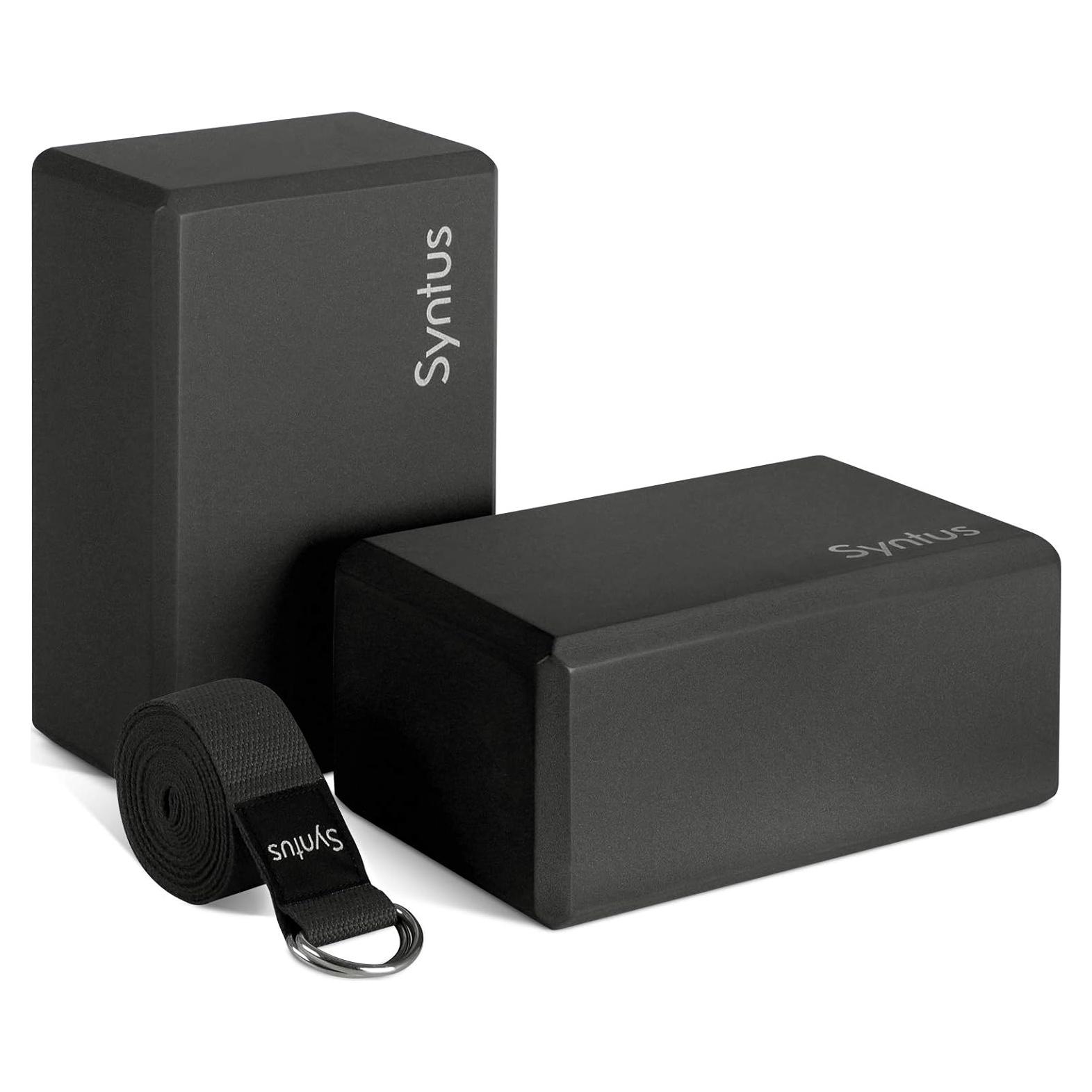 Conjunto de Bloques de Yoga y Correa Syntus - 2 Bloques Suaves y Antideslizantes