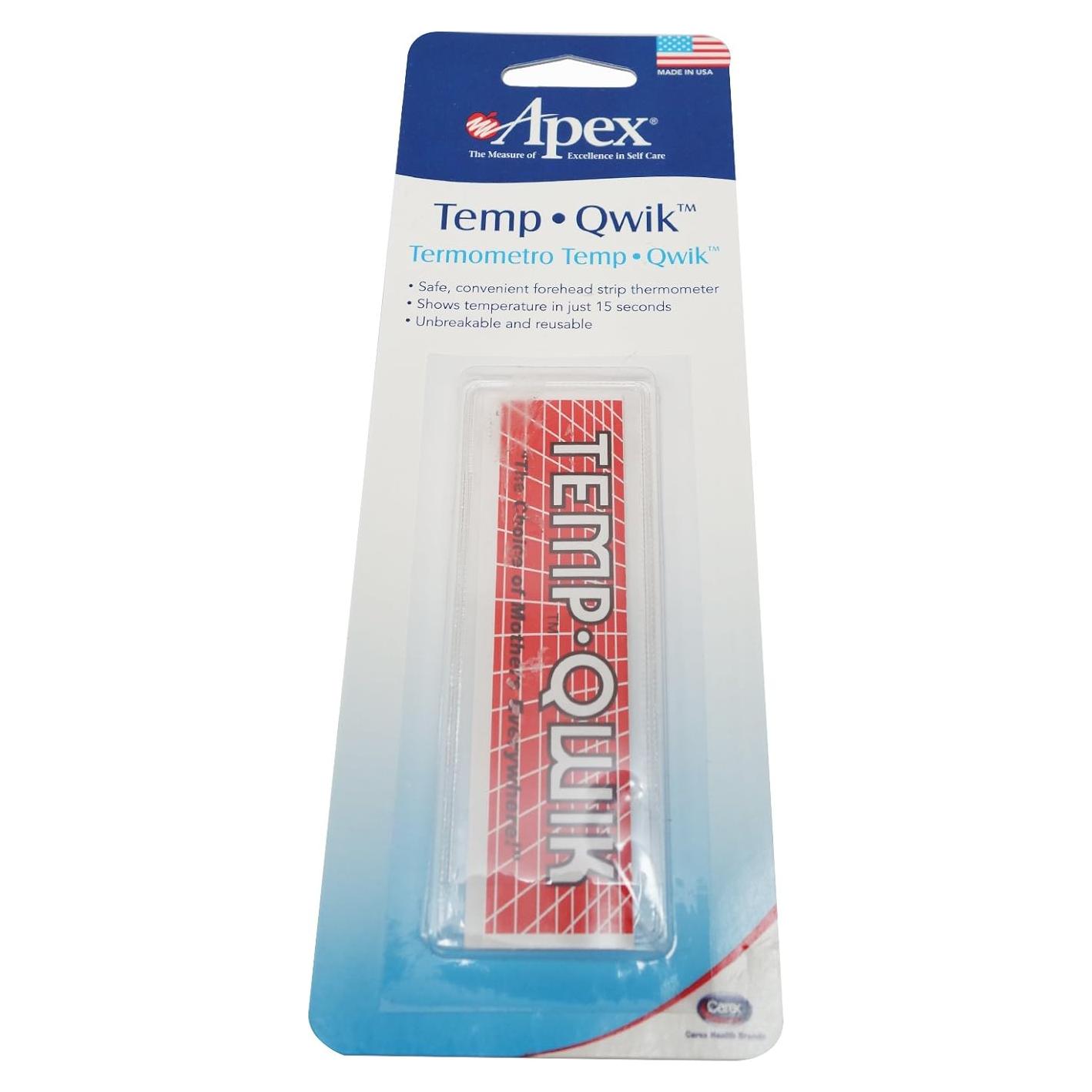 Termómetro de tira para frente Apex Temp-Quik - 1 Cuenta