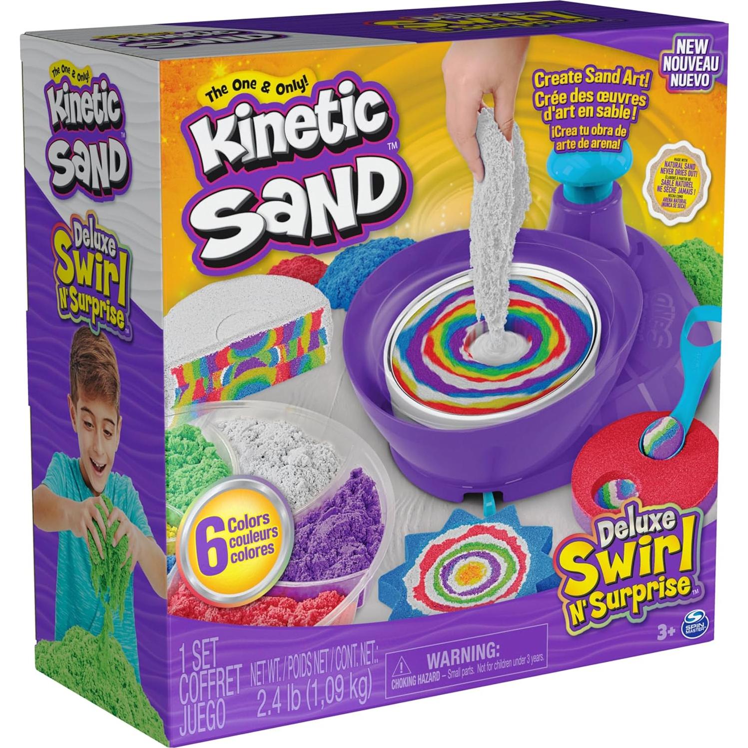 Kinetic Sand Deluxe Swirl N' Surprise 1.13kg Juguete Sensorial