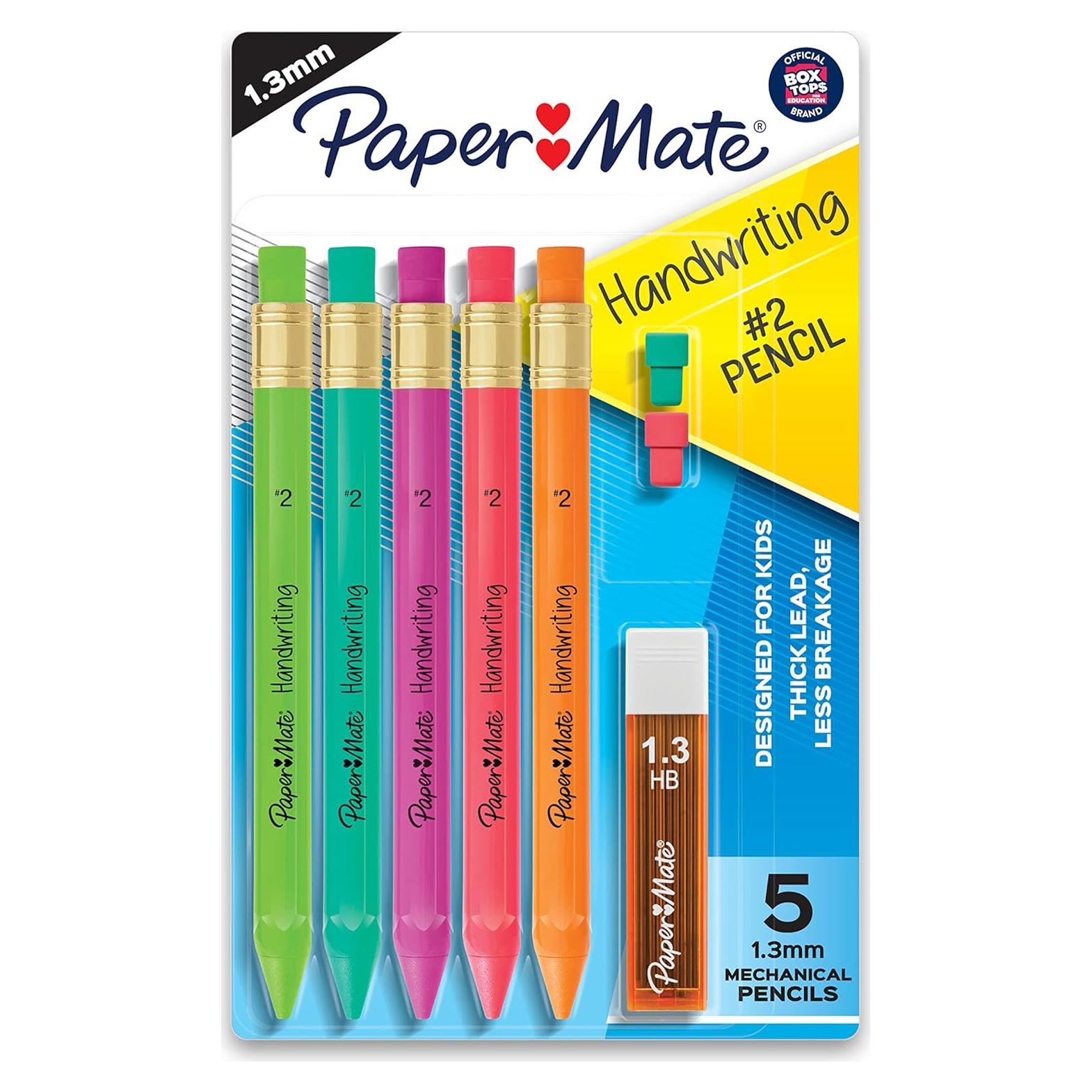 Lápices mecánicos triangulares Paper Mate Handwriting 1.3mm - 8 unidades