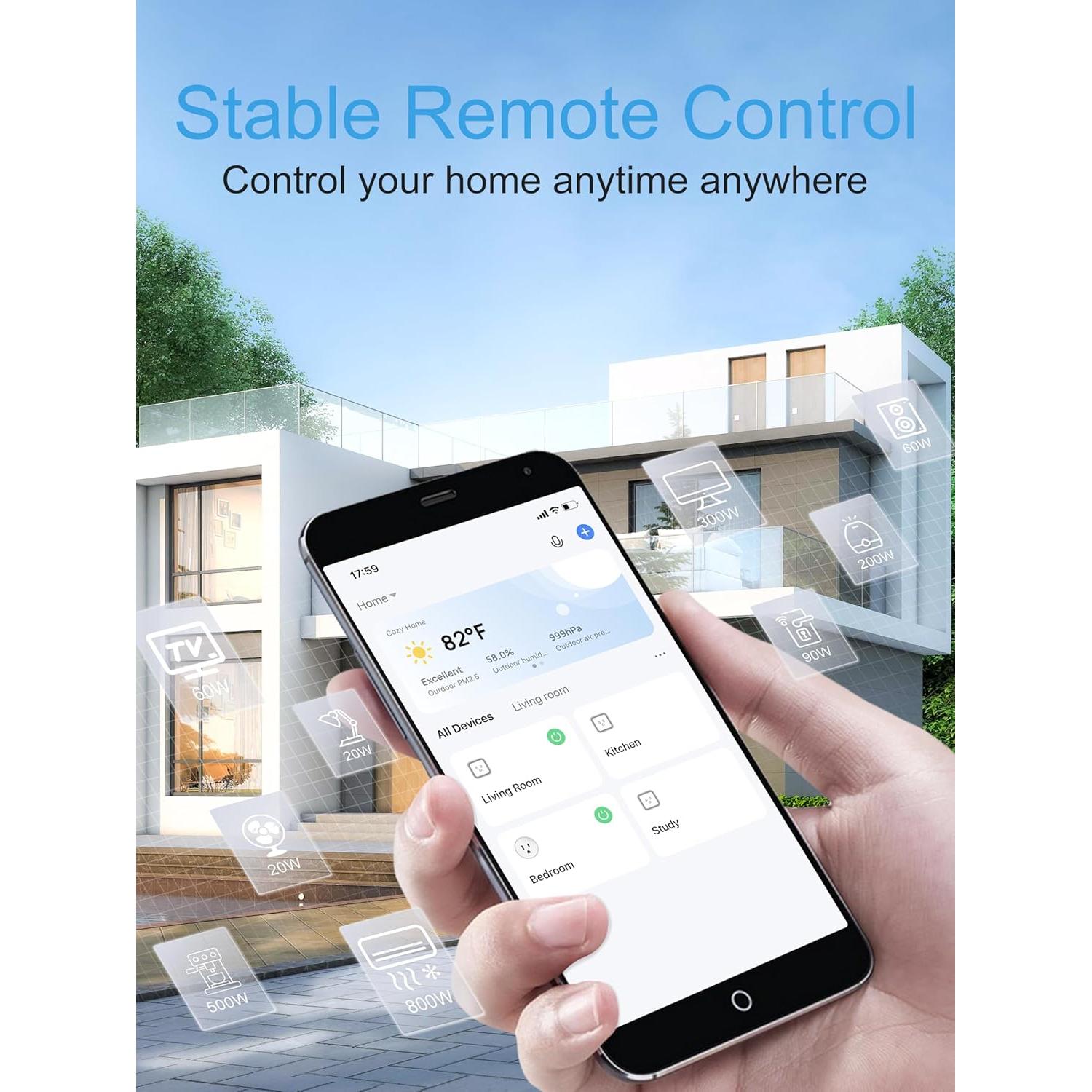 Enchufe Inteligente Mini EIGHTREE Wi-Fi 2.4/5GHz Control Remoto