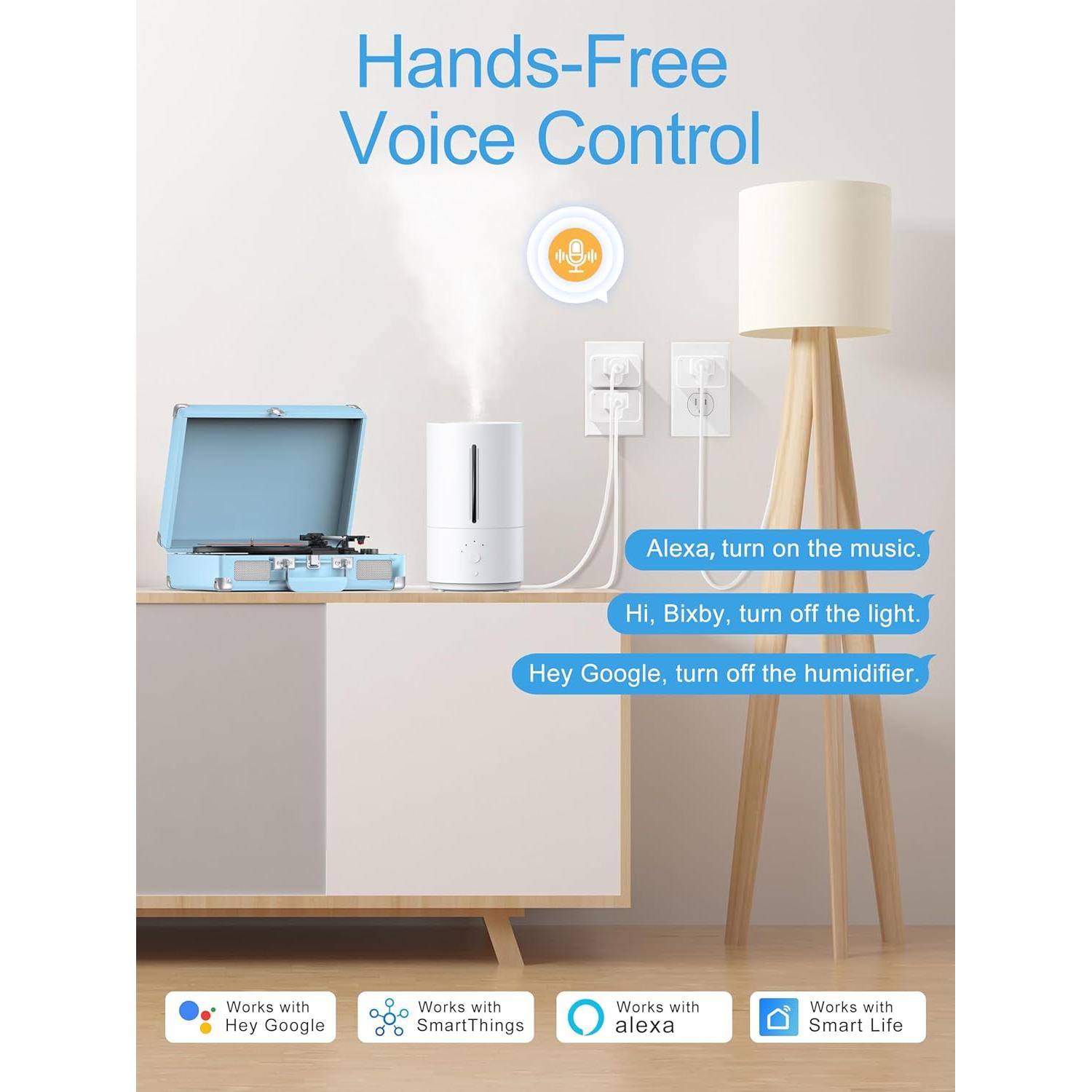 Enchufe Inteligente Mini EIGHTREE Wi-Fi 2.4/5GHz Control Remoto