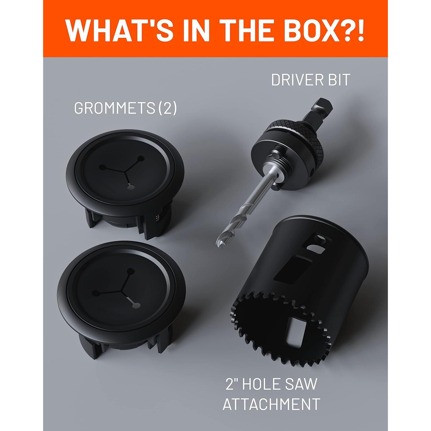 Ocultador de Cables ECHOGEAR Mini 2.5" (6.35 cm) Negro