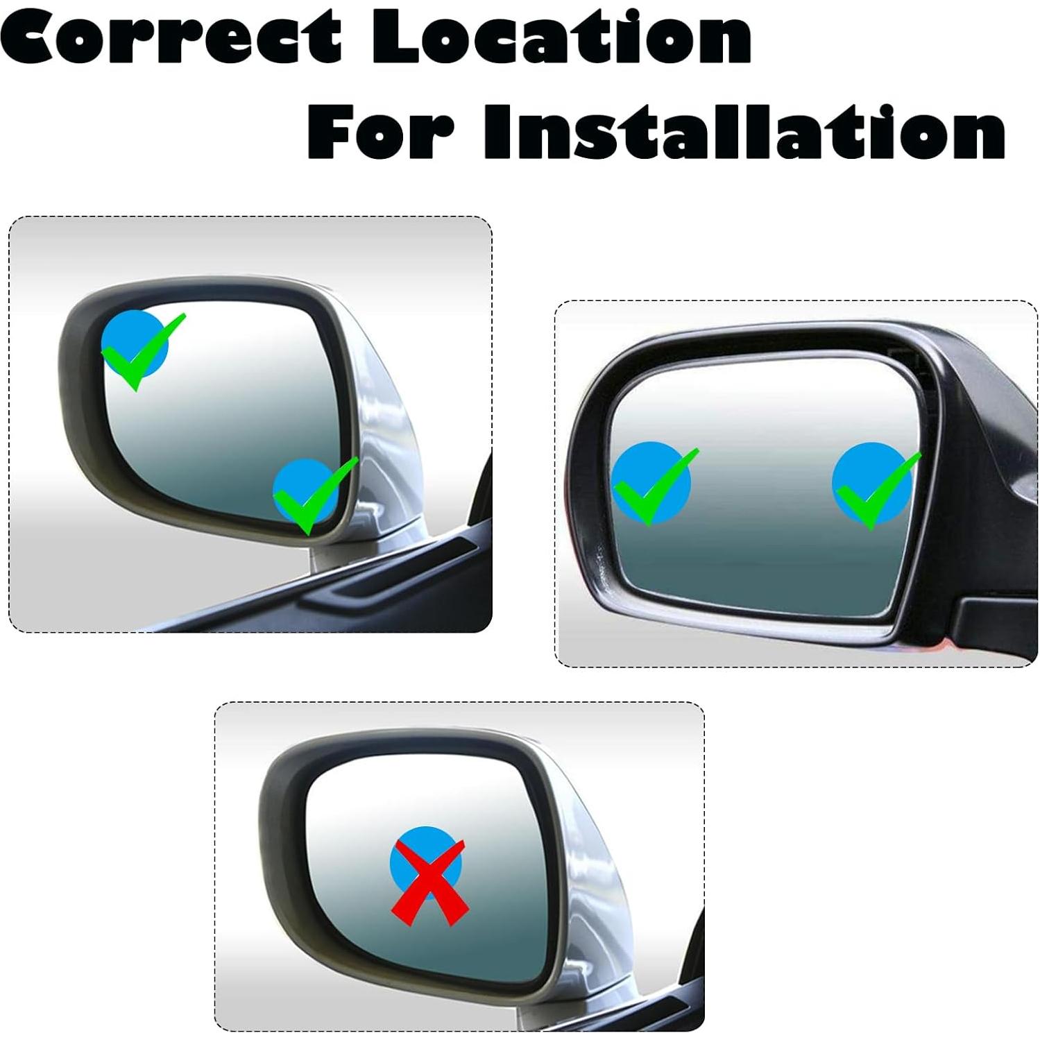 Espejos de Punto Ciego POTAMERO Redondos 5.08 cm HD Plateados - Paquete de 2