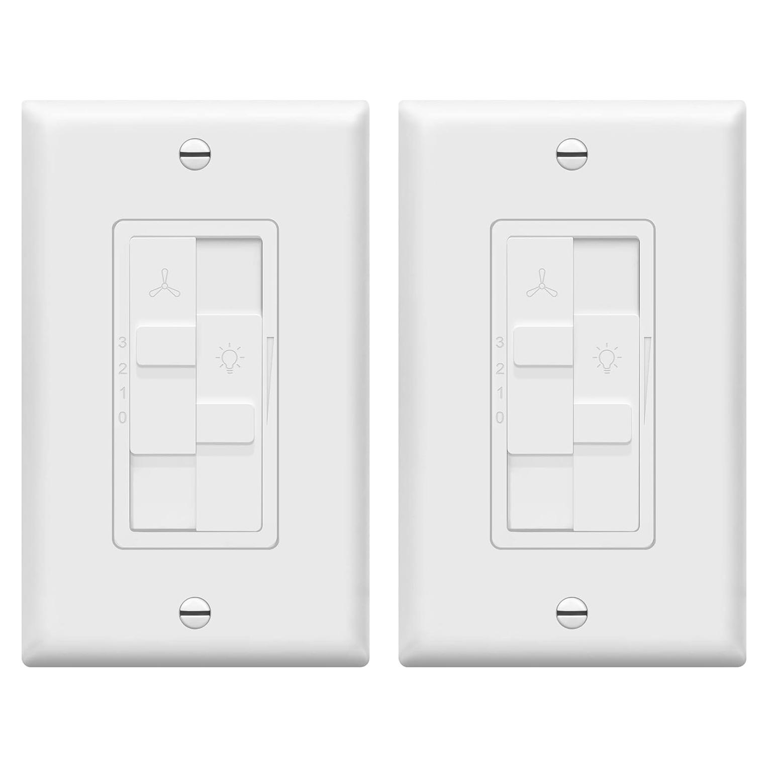 Interruptor Regulador TOPGREENER 3 Velocidades Blanco 2 Piezas