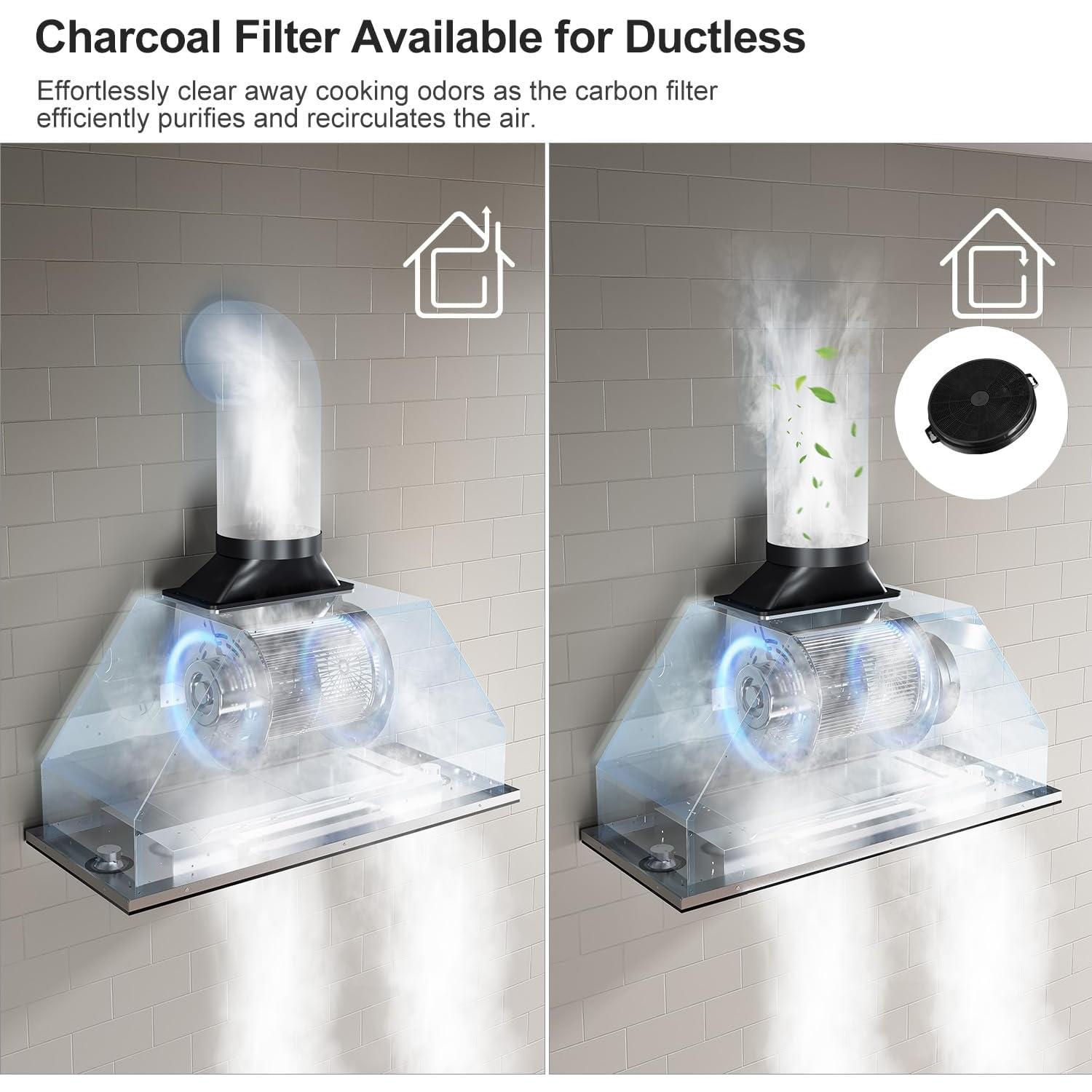 Campana Extractora IKTCH 30" Ductada 900 CFM Acero Inoxidable