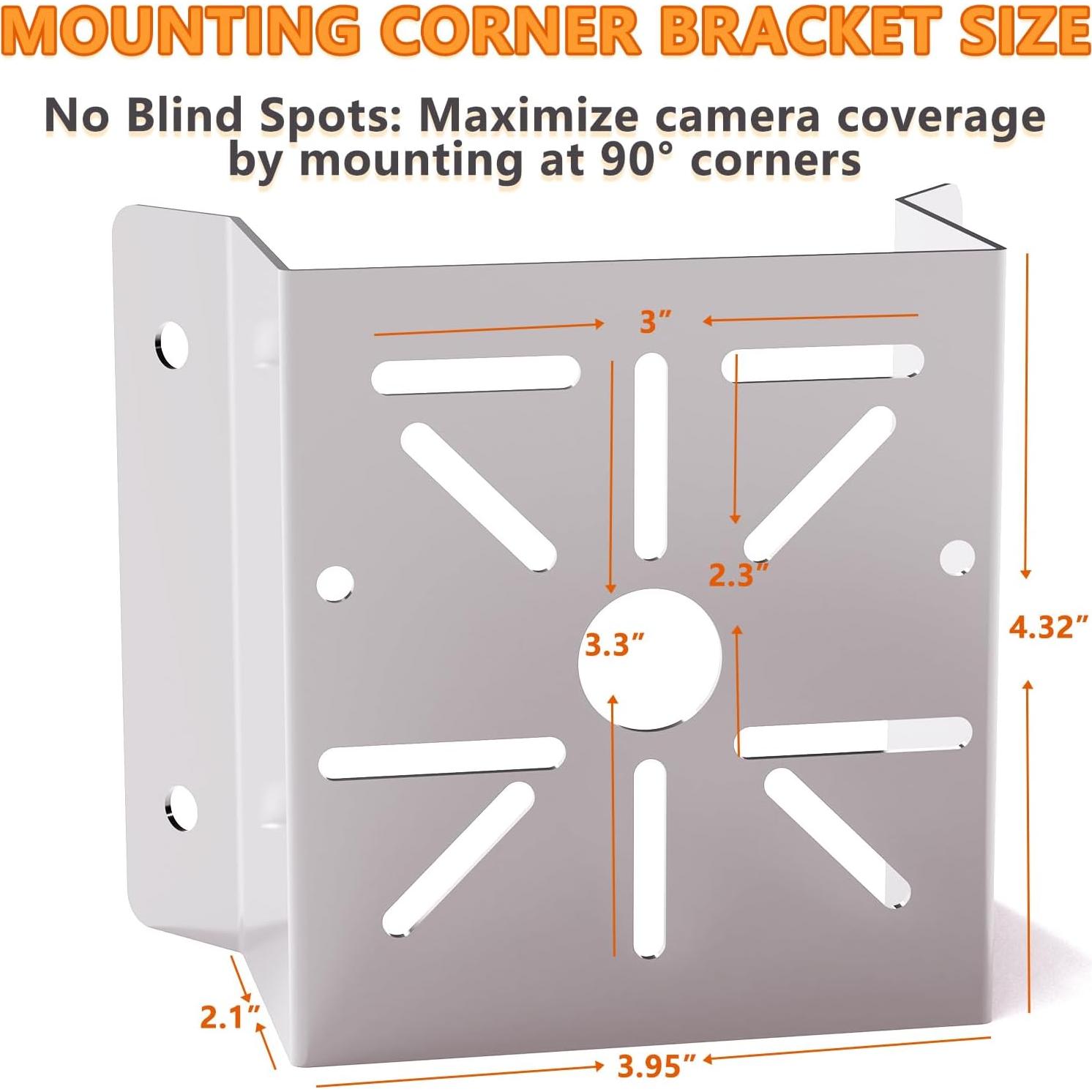 Soporte de Montaje en Esquina Demimy para Cámaras de Seguridad