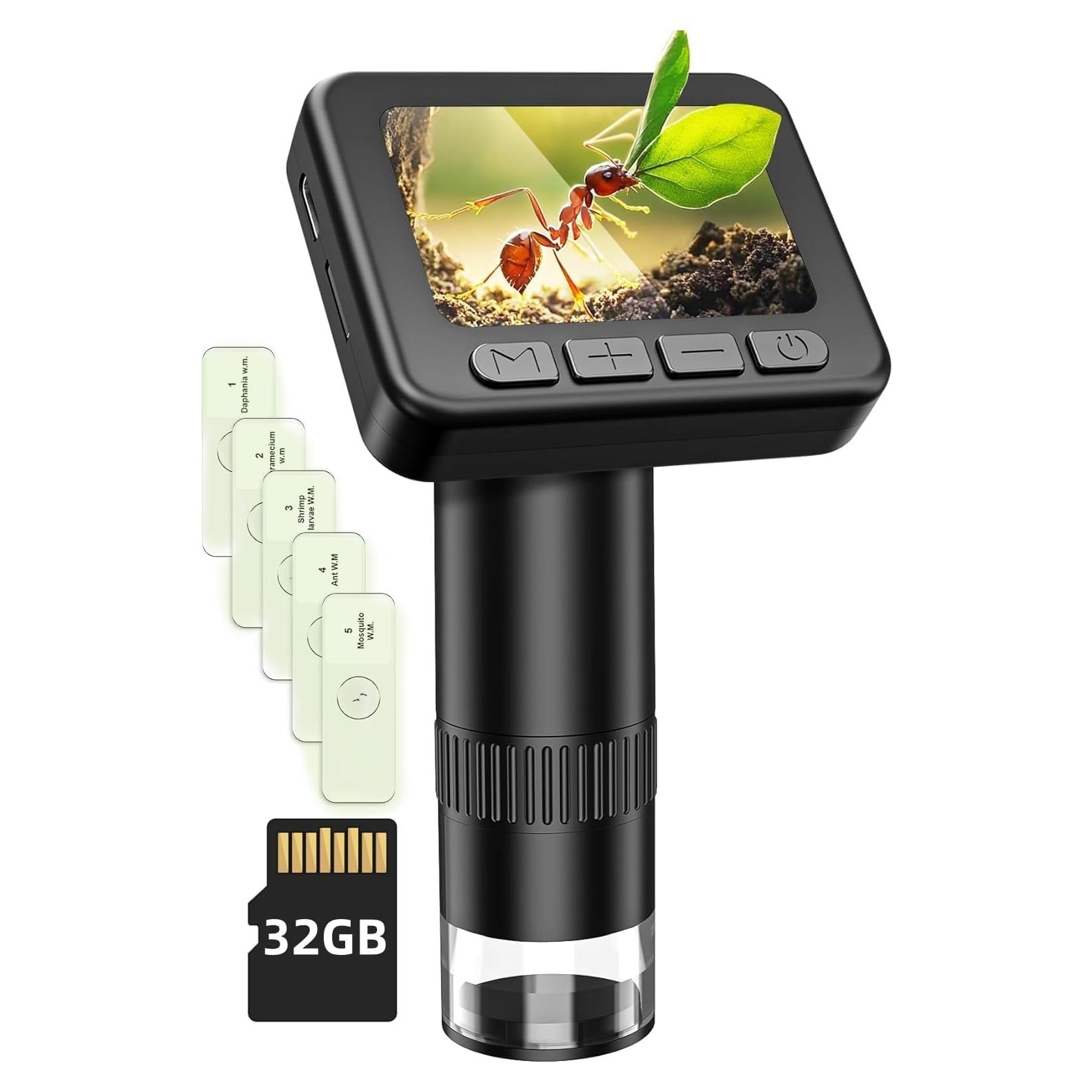 Microscopio Digital IMICHI 50X-1000X con Pantalla IPS 2"