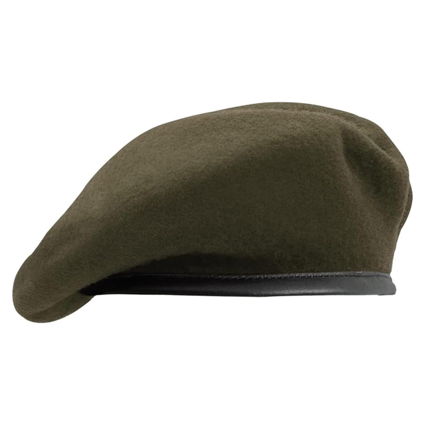 Boina Militar de Lana Unisex Verde Ejército Ajustable