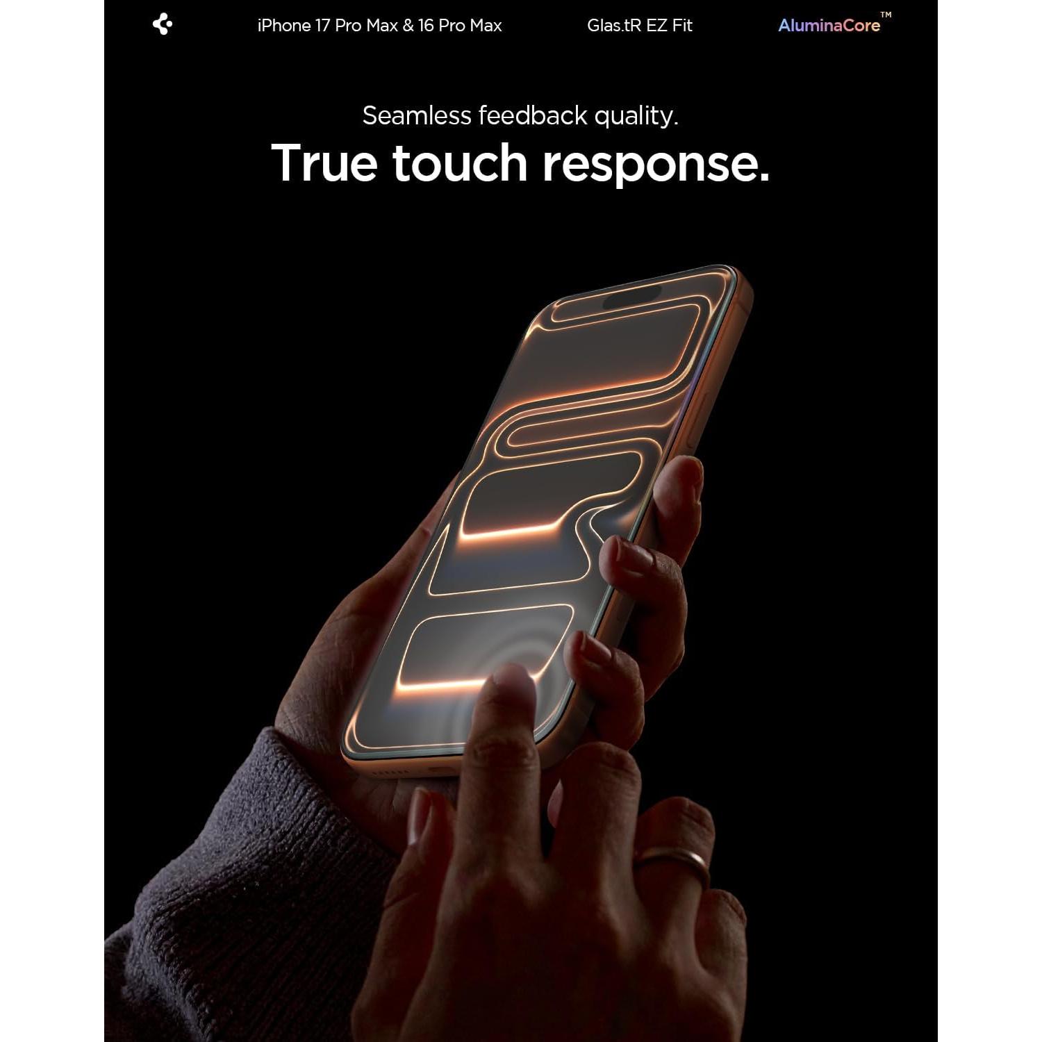 Protector de Pantalla Vidrio Templado Spigen AluminaCore 9H+ 2 Pzas