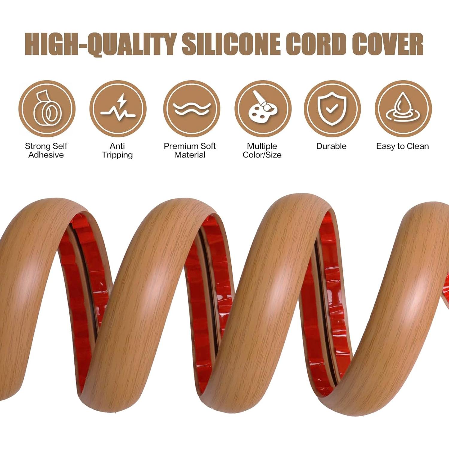 Cubierta de cable de piso autoadhesiva DBHXXMB 3,05 m madera marrón