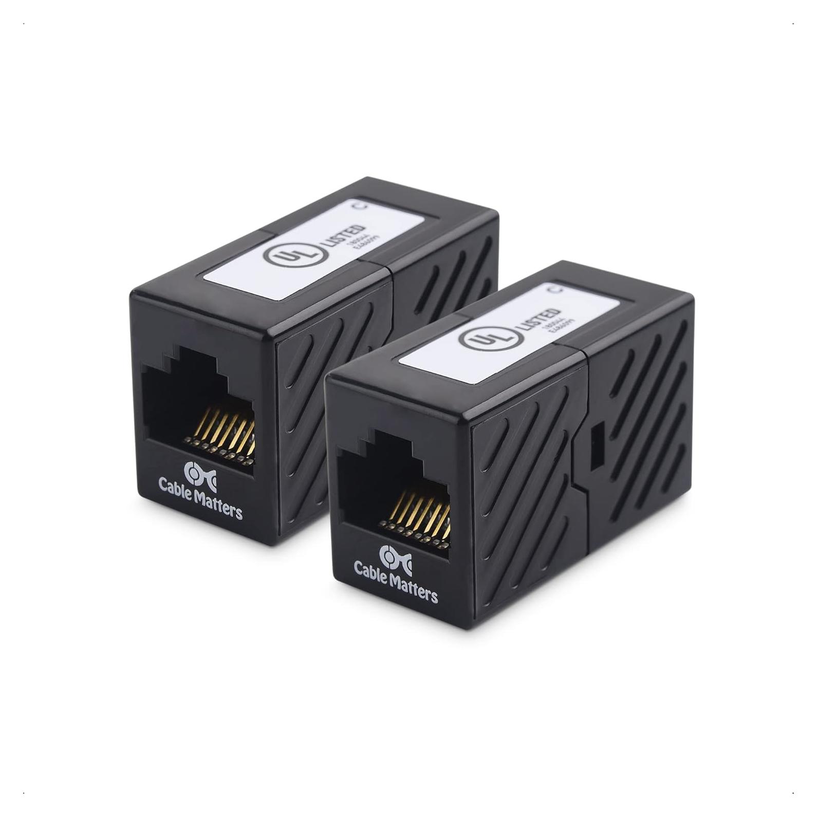 Acoplador Ethernet RJ45 Hembra a Hembra Cat 6 Cable Matters 2-Pack