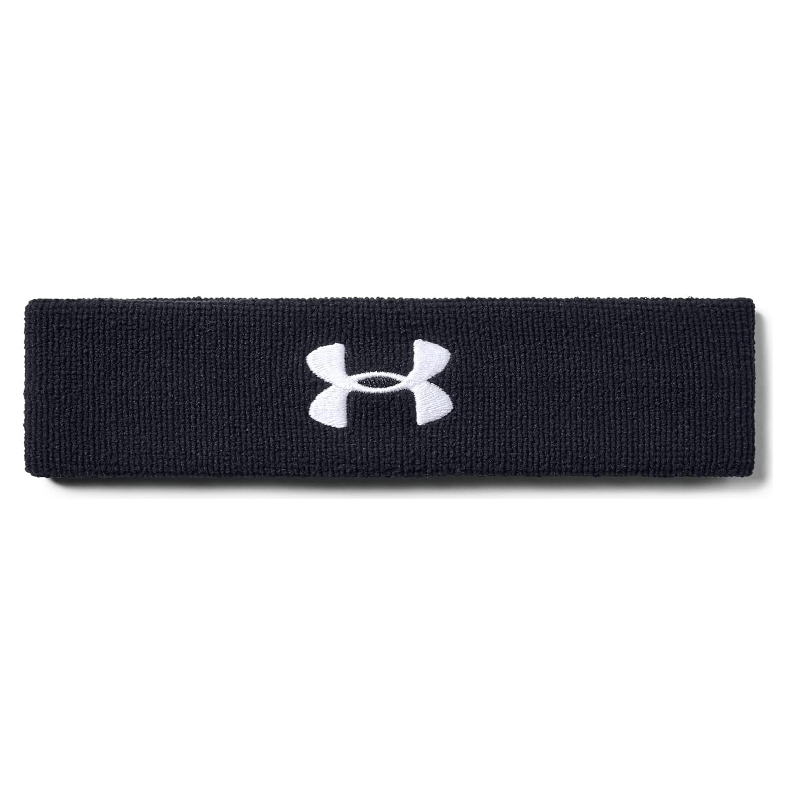 Cinta para la cabeza Under Armour para hombres - Negro/Blanco