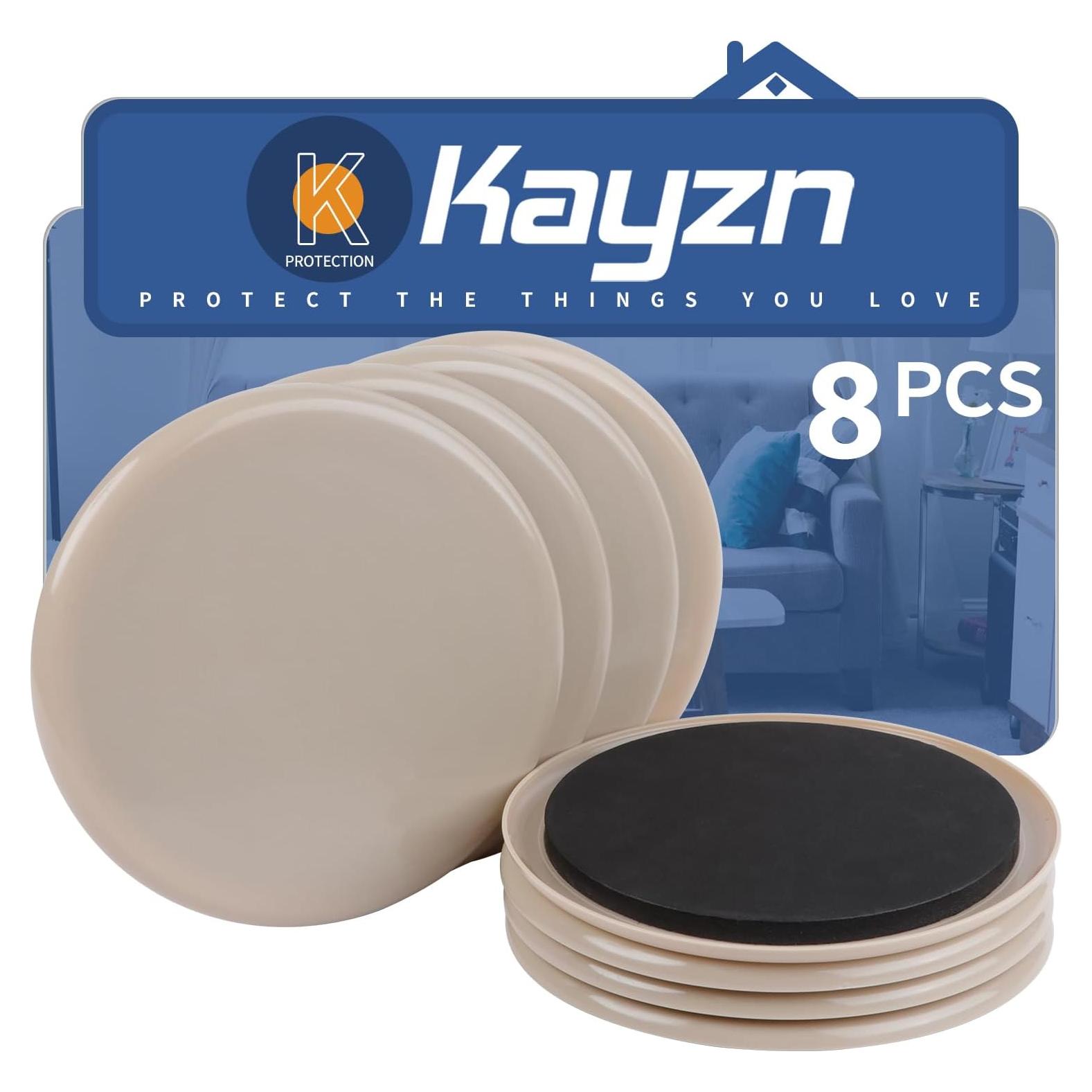 Deslizadores de Muebles Kayzn 7" (17.78 cm) Redondos 8 Pcs