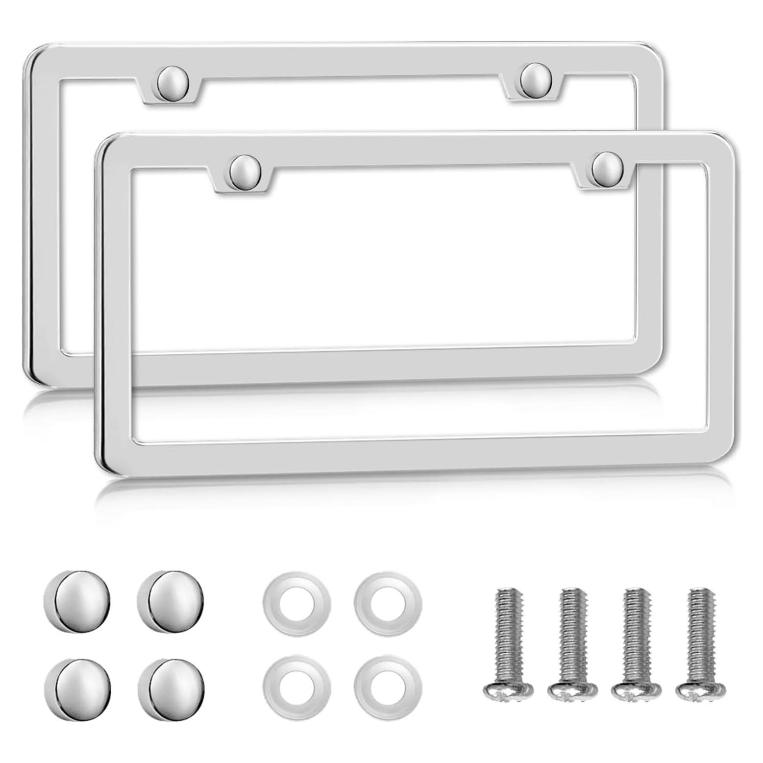 Marco de Placa de Licencia Acero Inoxidable Lengnoyp 2 Piezas