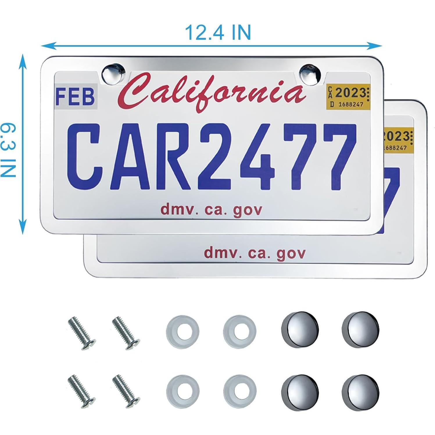 Marco de Placa de Licencia Acero Inoxidable Lengnoyp 2 Piezas