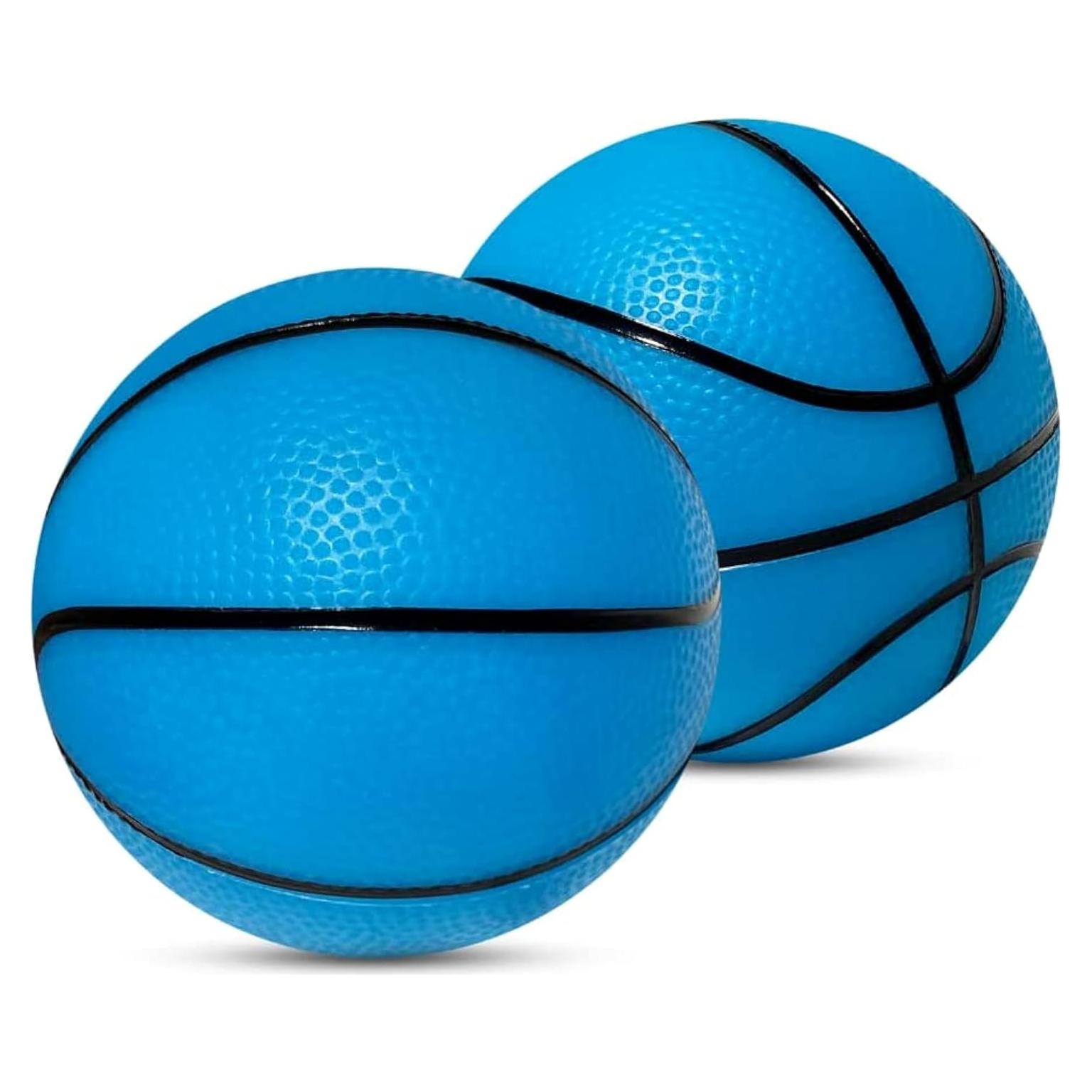 Balón de Baloncesto Mini Botabee Azul 5" Brillante - Paquete de 2