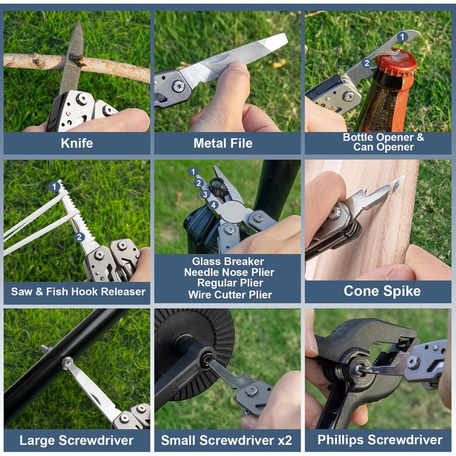 Alicate Multiherramienta 15 en 1 Bovgero Acero Inoxidable