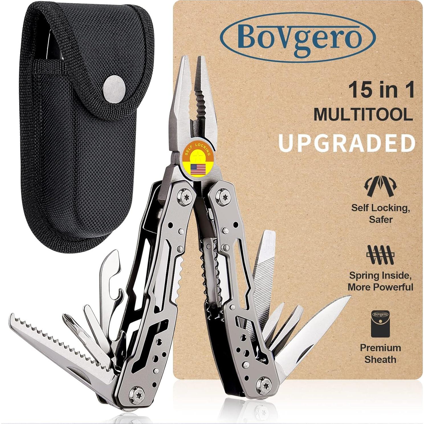 Alicate Multiherramienta 15 en 1 Bovgero Acero Inoxidable