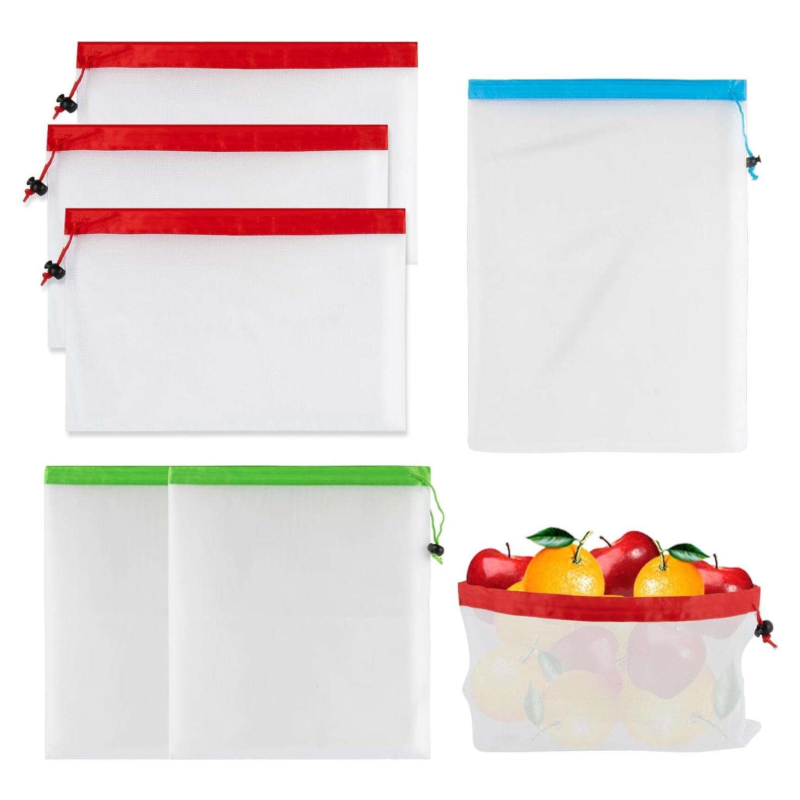 6 Bolsas Reutilizables de Malla MAQIHAN para Alimentos