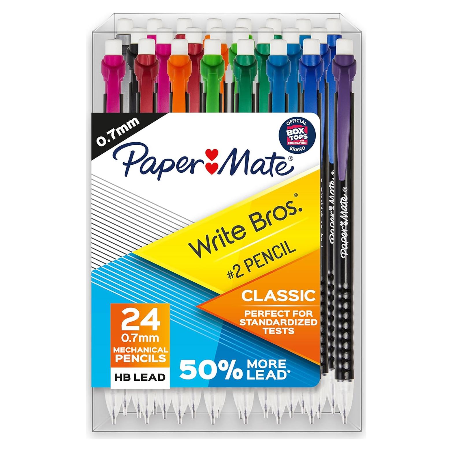 Juego de Lápices Mecánicos Paper Mate Write Bros. 0.7mm - 24 Unidades