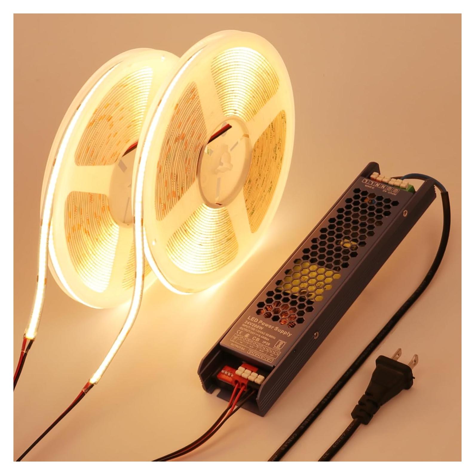 Tira LED COB 24V 20m ZHONG YI 3000K 312LEDs/m 11W/m