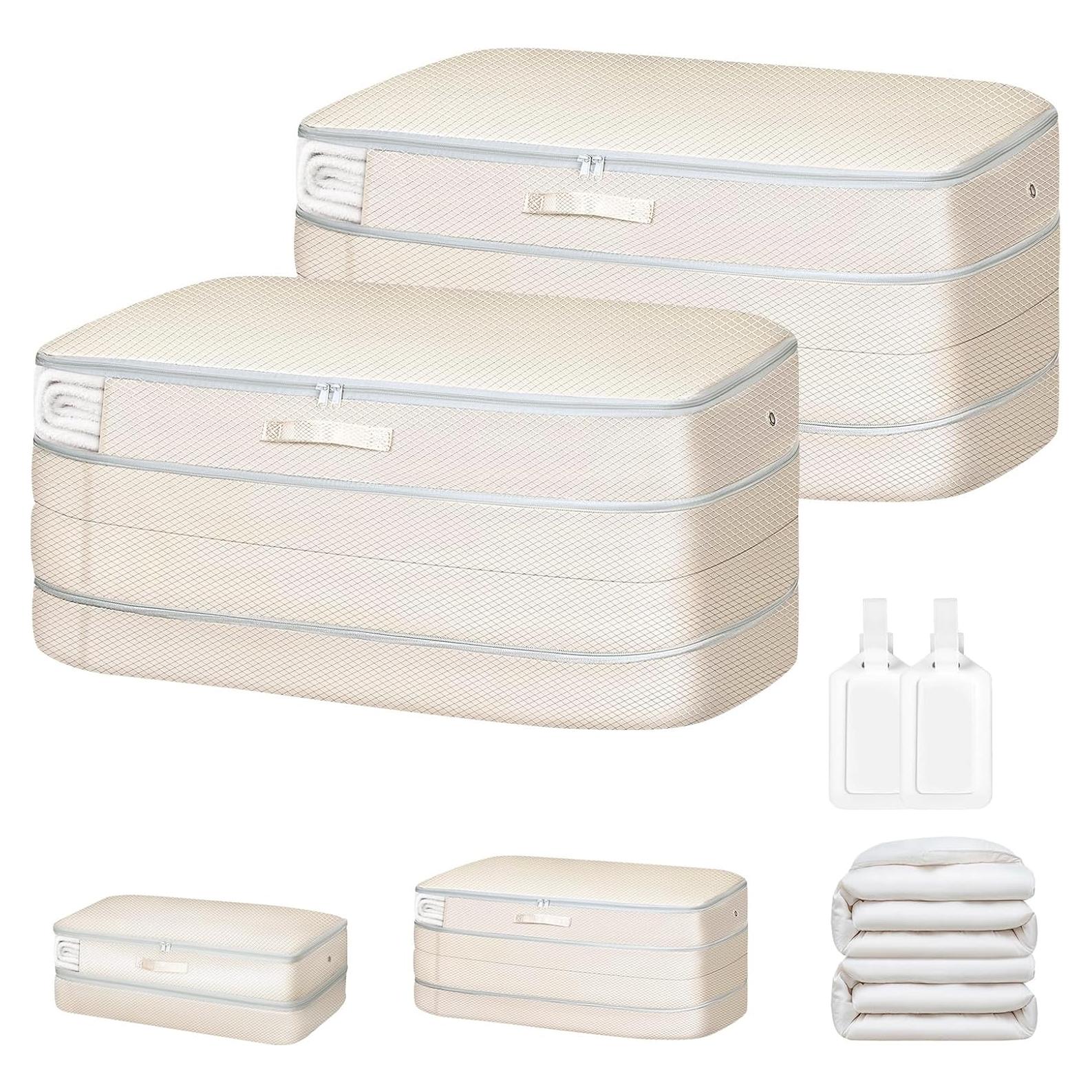 Bolsas de Almacenamiento de Compresión Easortm 2 Paquetes Beige