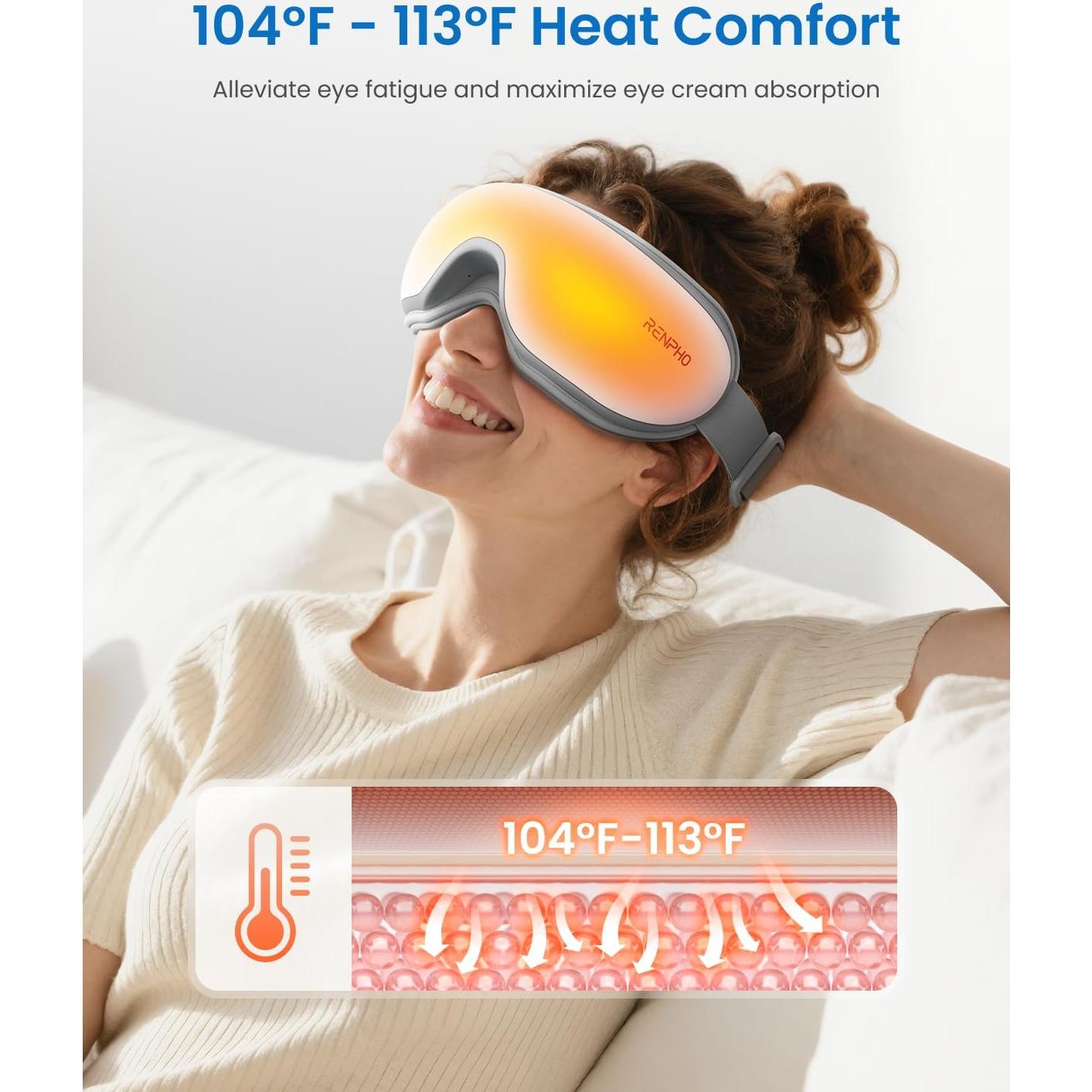 Masajeador de Ojos RENPHO RF-EM001 con Calor y Diseño Plegable