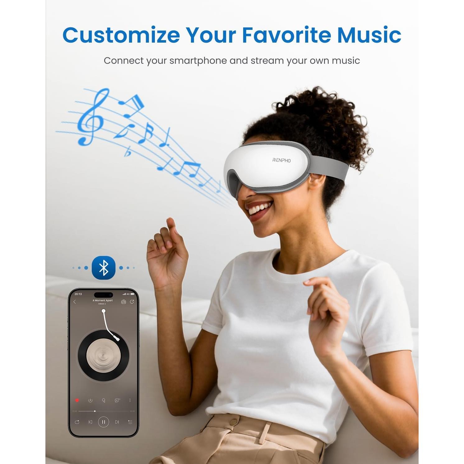 Masajeador de Ojos RENPHO RF-EM001 con Calor y Diseño Plegable