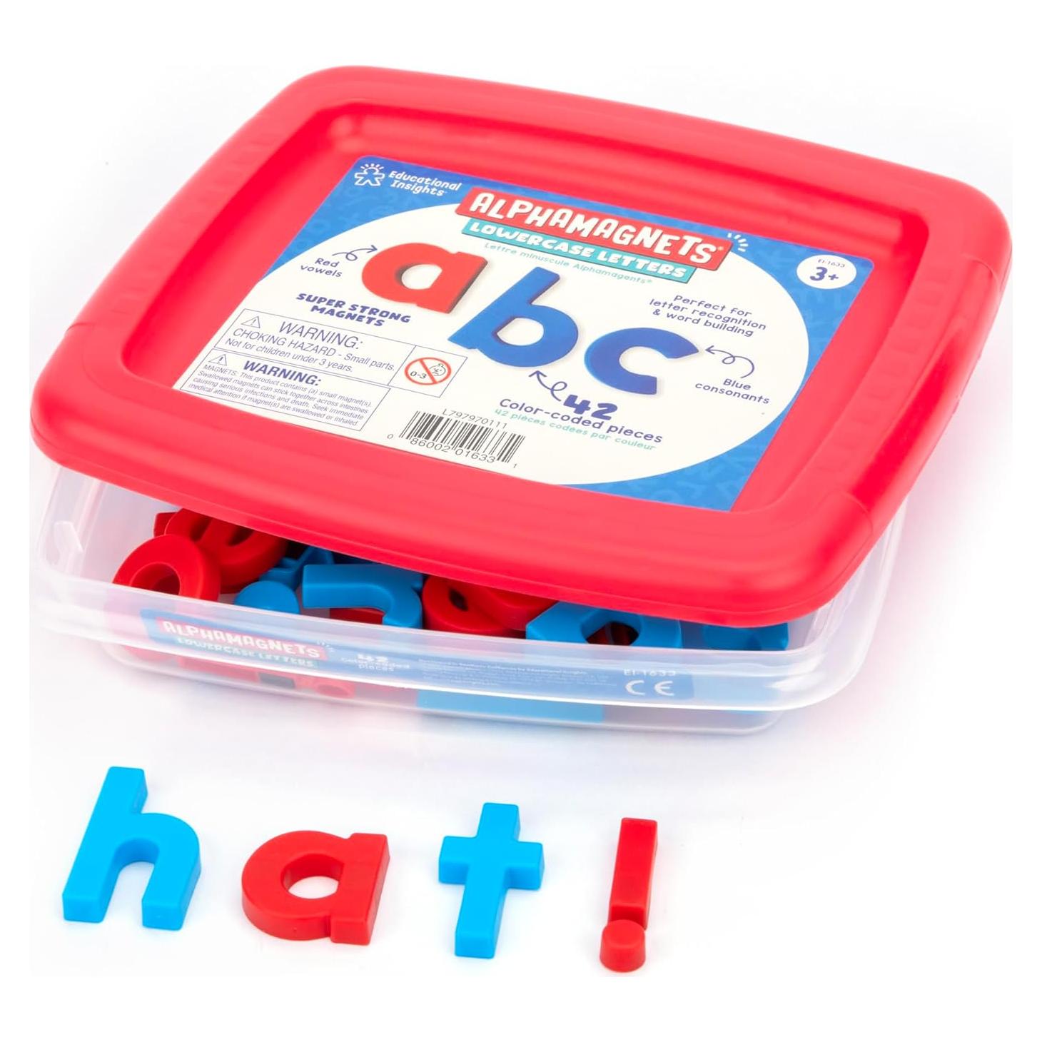 Juego de Imanes Alfabéticos en Minúsculas Educational Insights - 42 Letras Magnéticas Codificadas por Color
