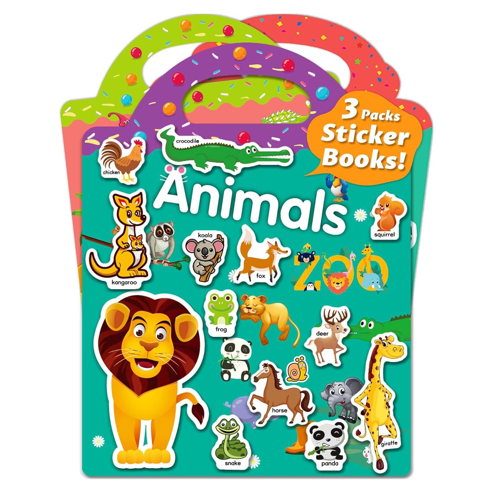 Libro de Pegatinas Reutilizables Walenced para Niños 2-4 Años